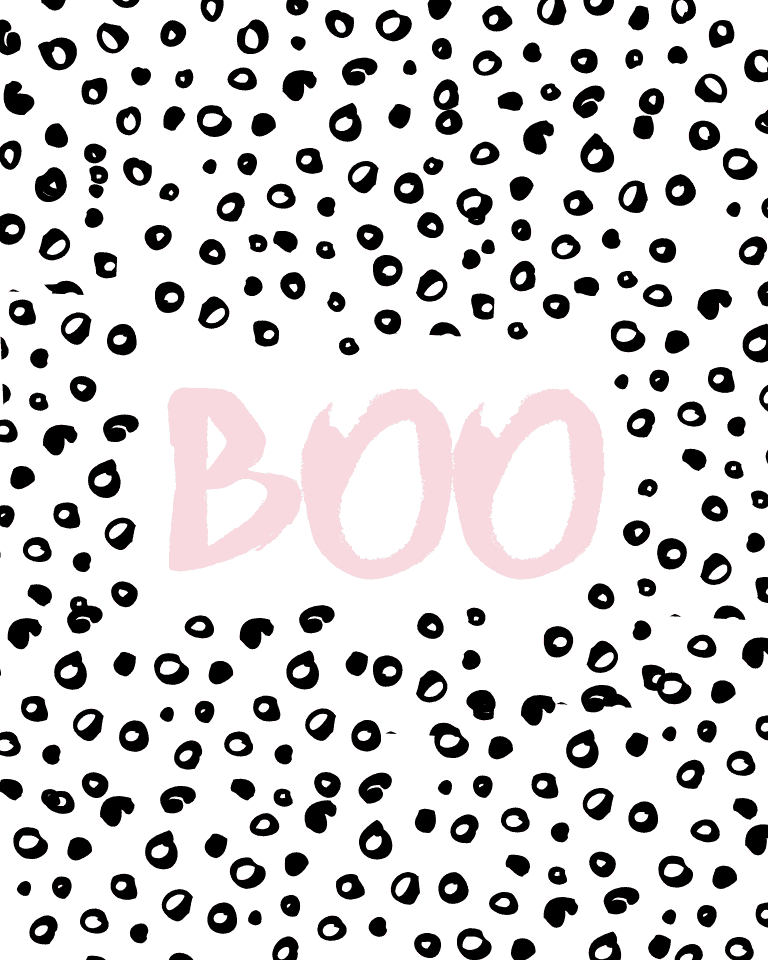 Printable Preppy Halloween Pink Gingham Gift Tag boo 