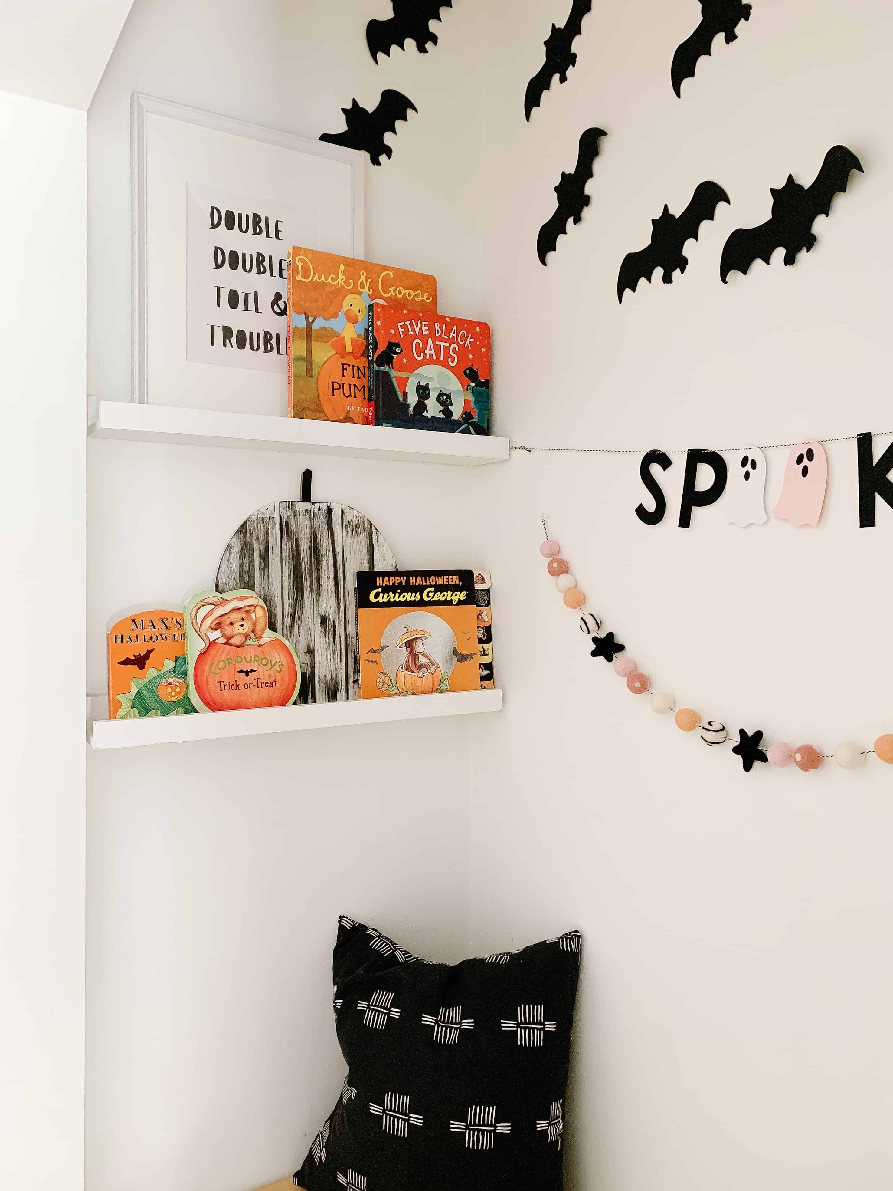 Halloween Book Shelves