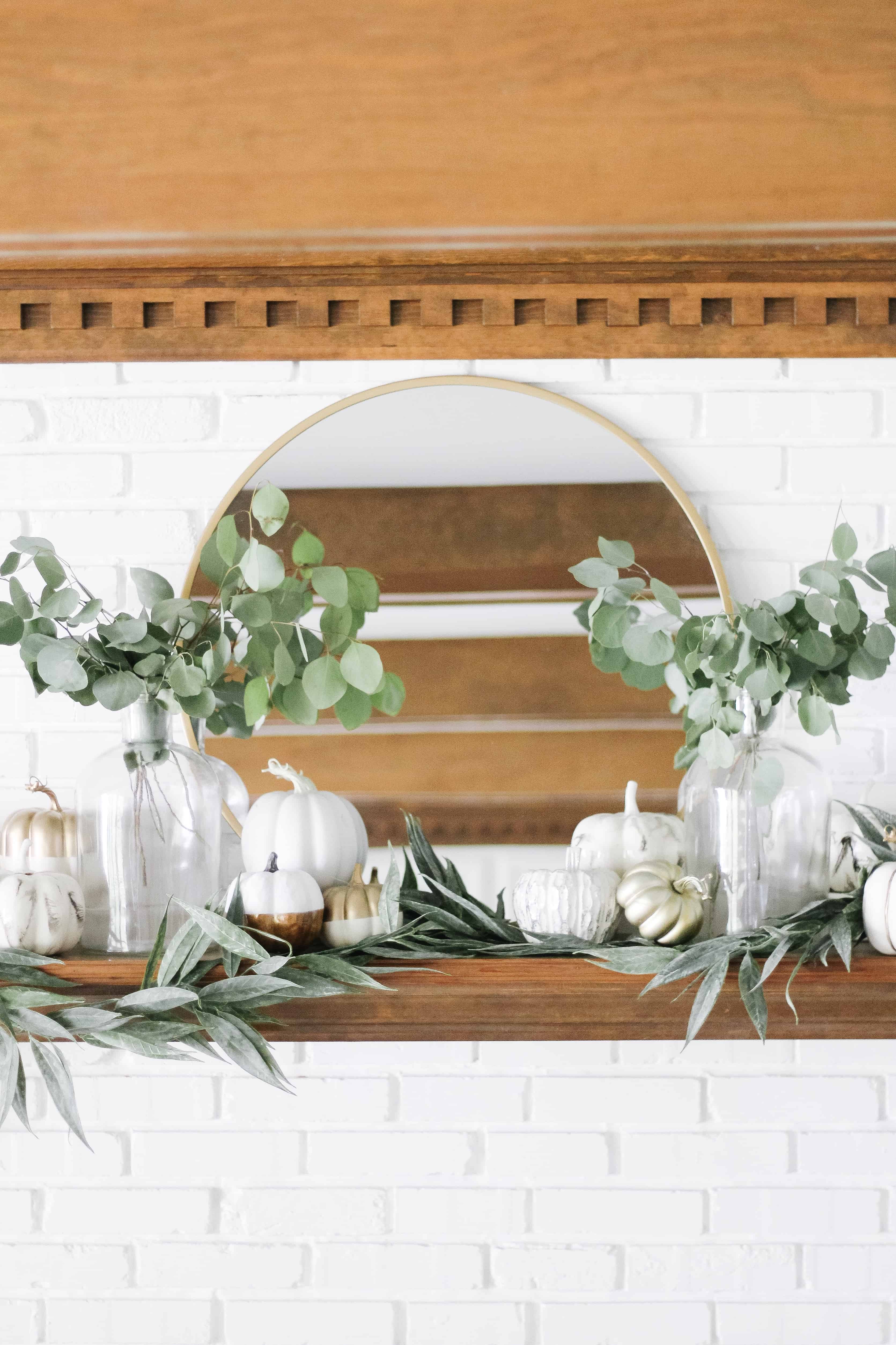 Modern Neutral Fall Mantle Decor arinsolangeathome