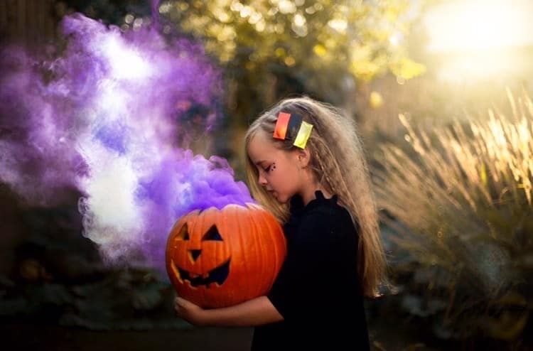 Halloween crimped hair