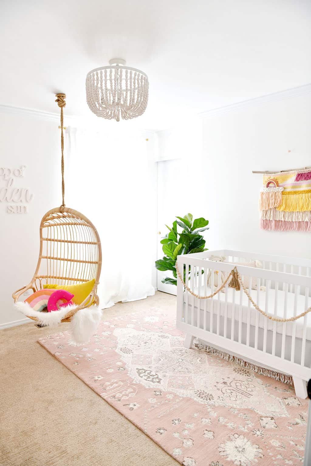 Baby girl rainbow nursery