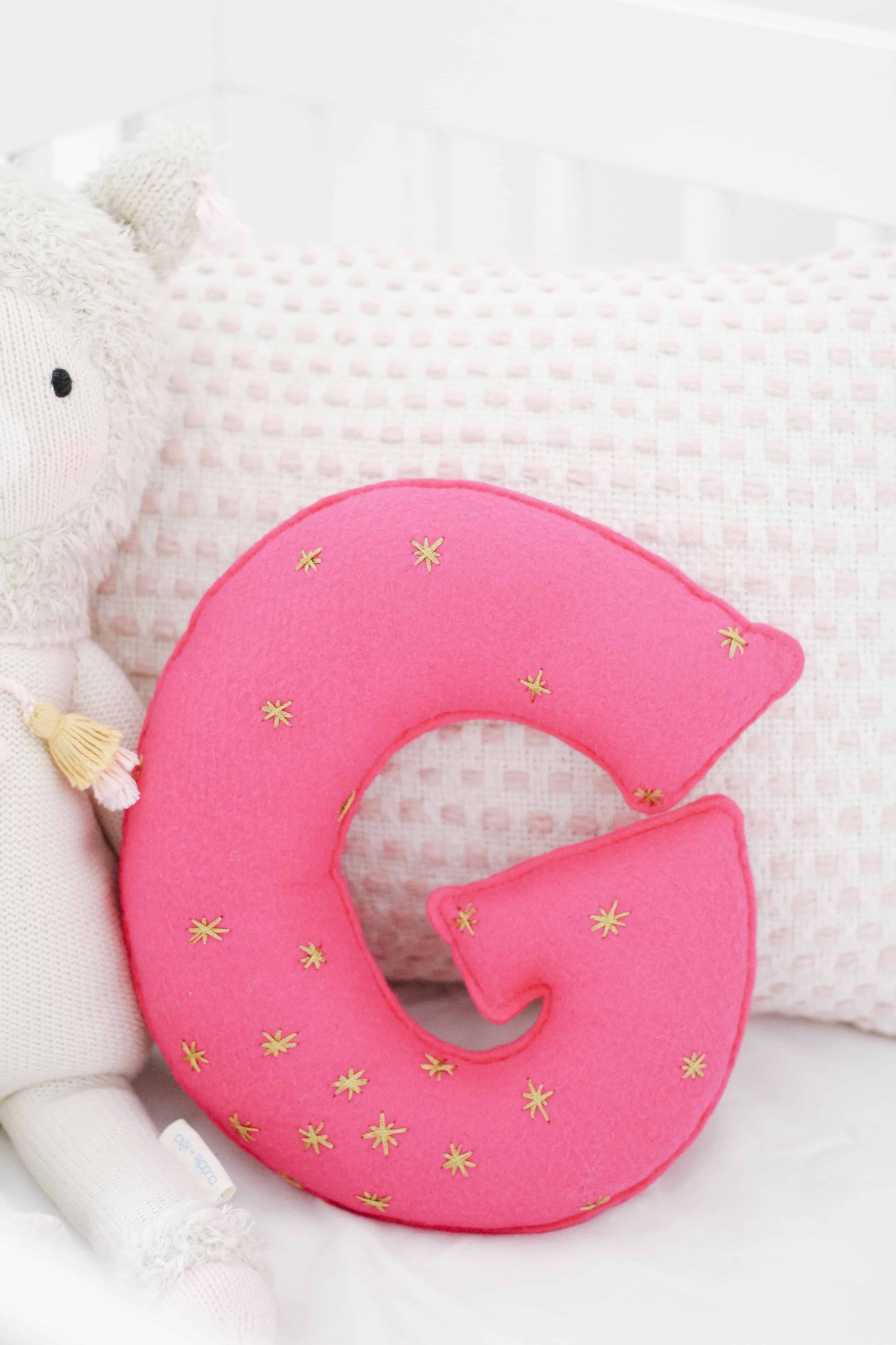 Hot pink G Pillow