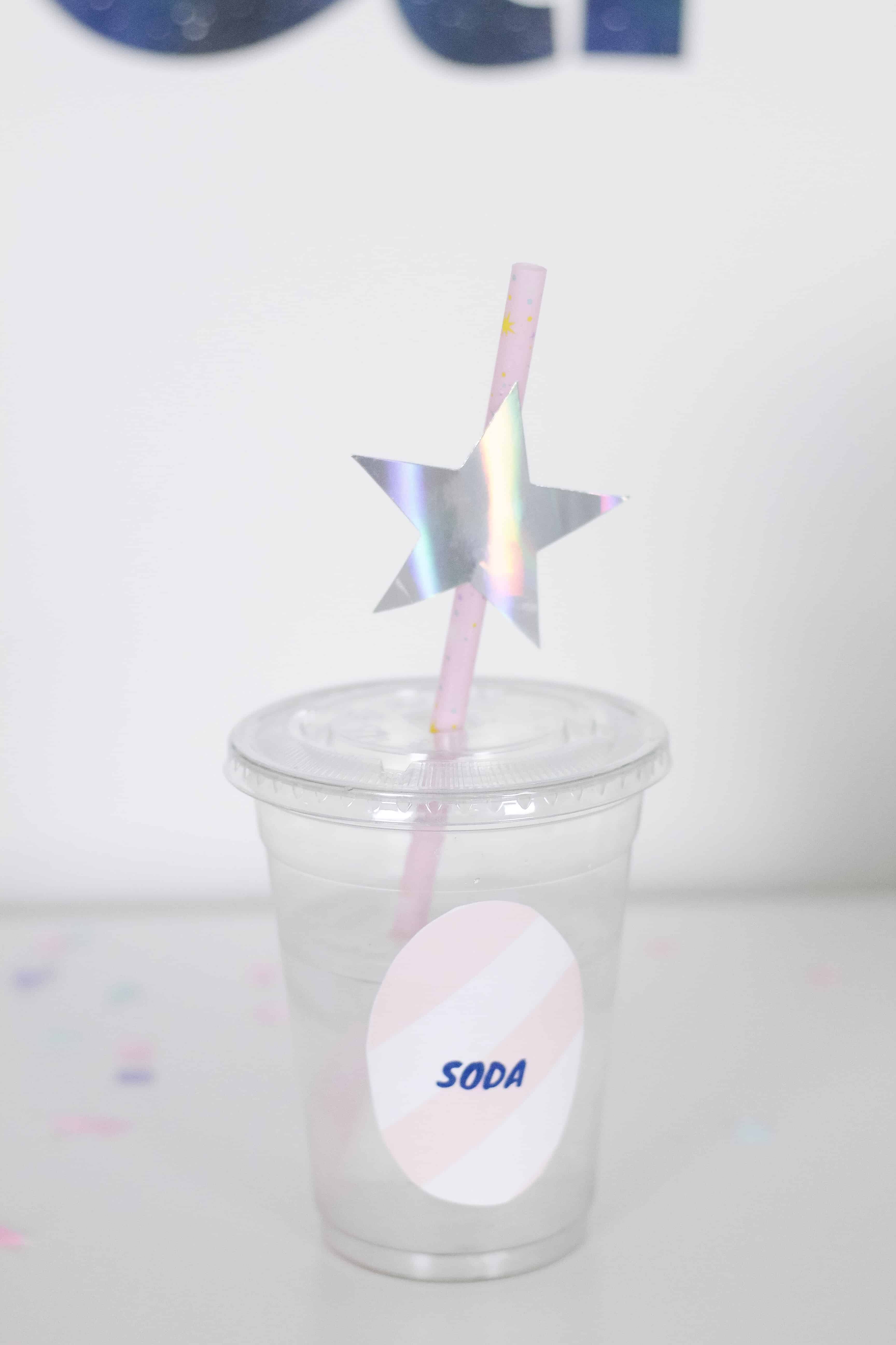 Pink and star themed cup