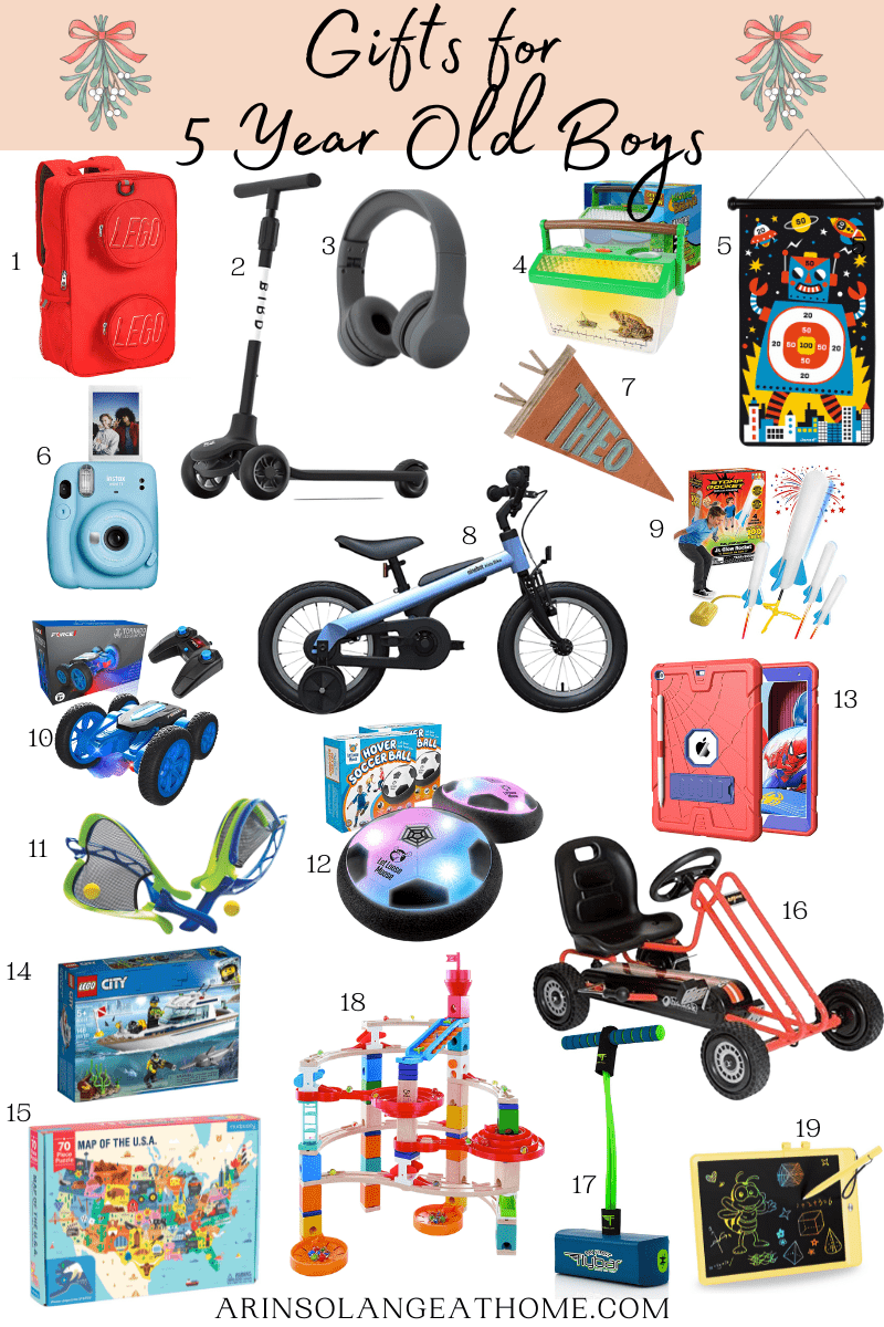 gift guide for five year old boys