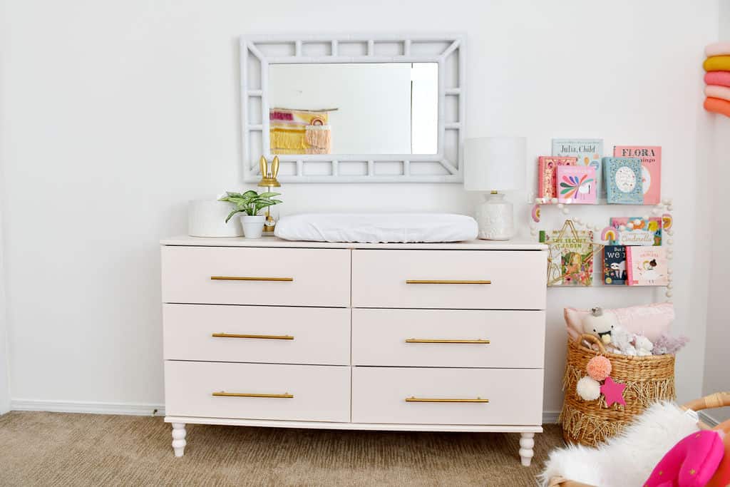 Pink Ikea Dresser Hack Arinsolangeathome