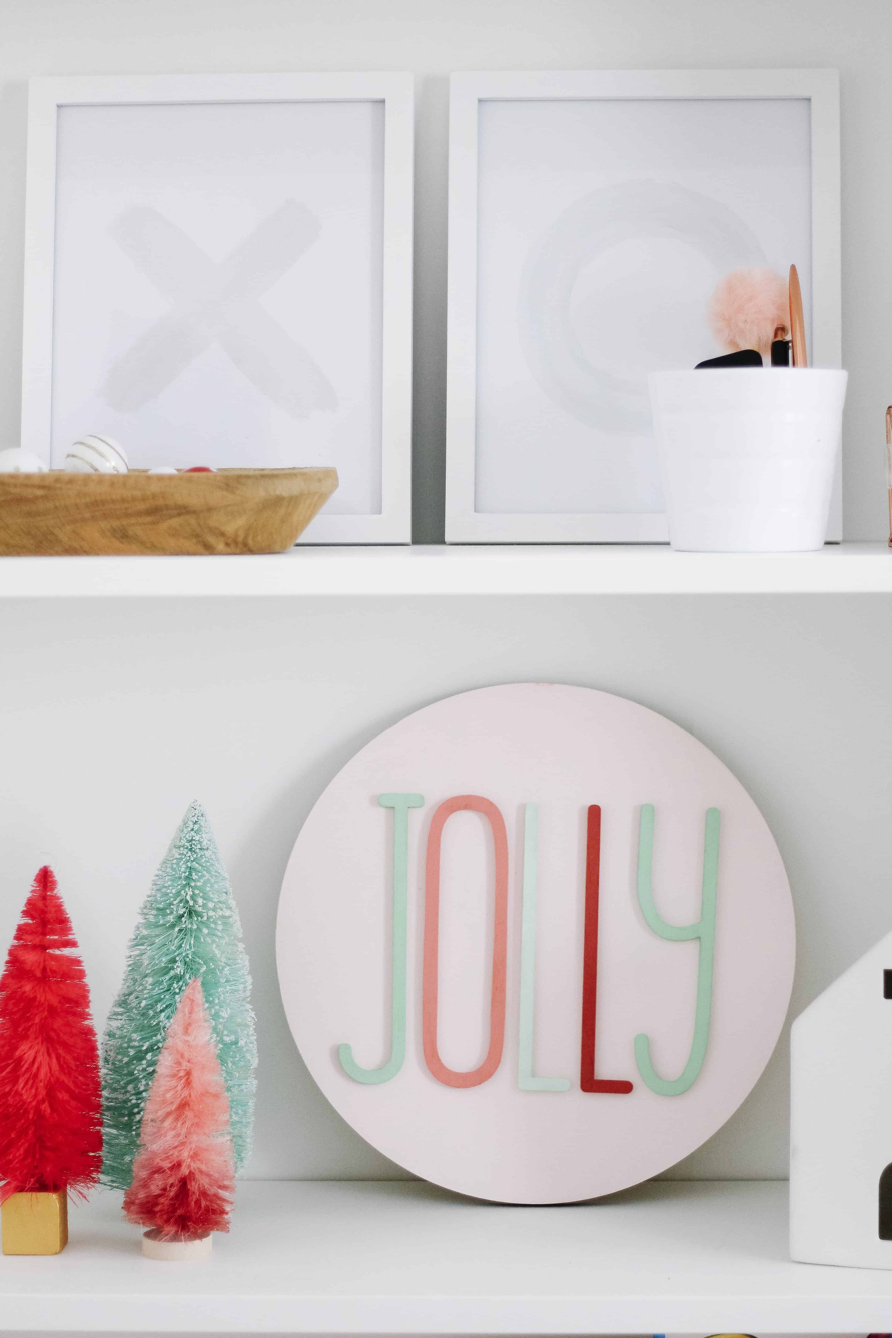 Bright Merry and bright decor with pink and mint