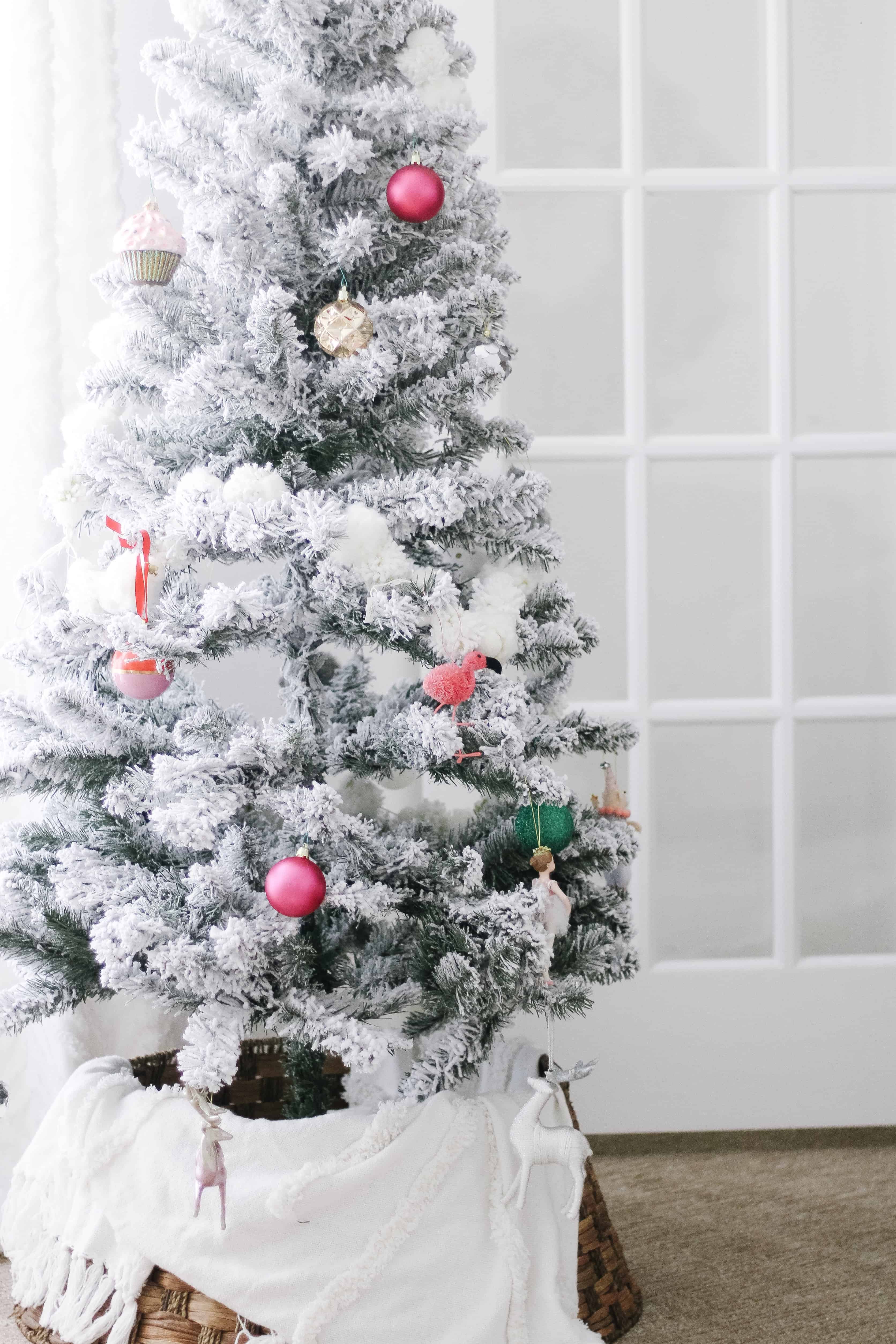 White flocked tree from walmart