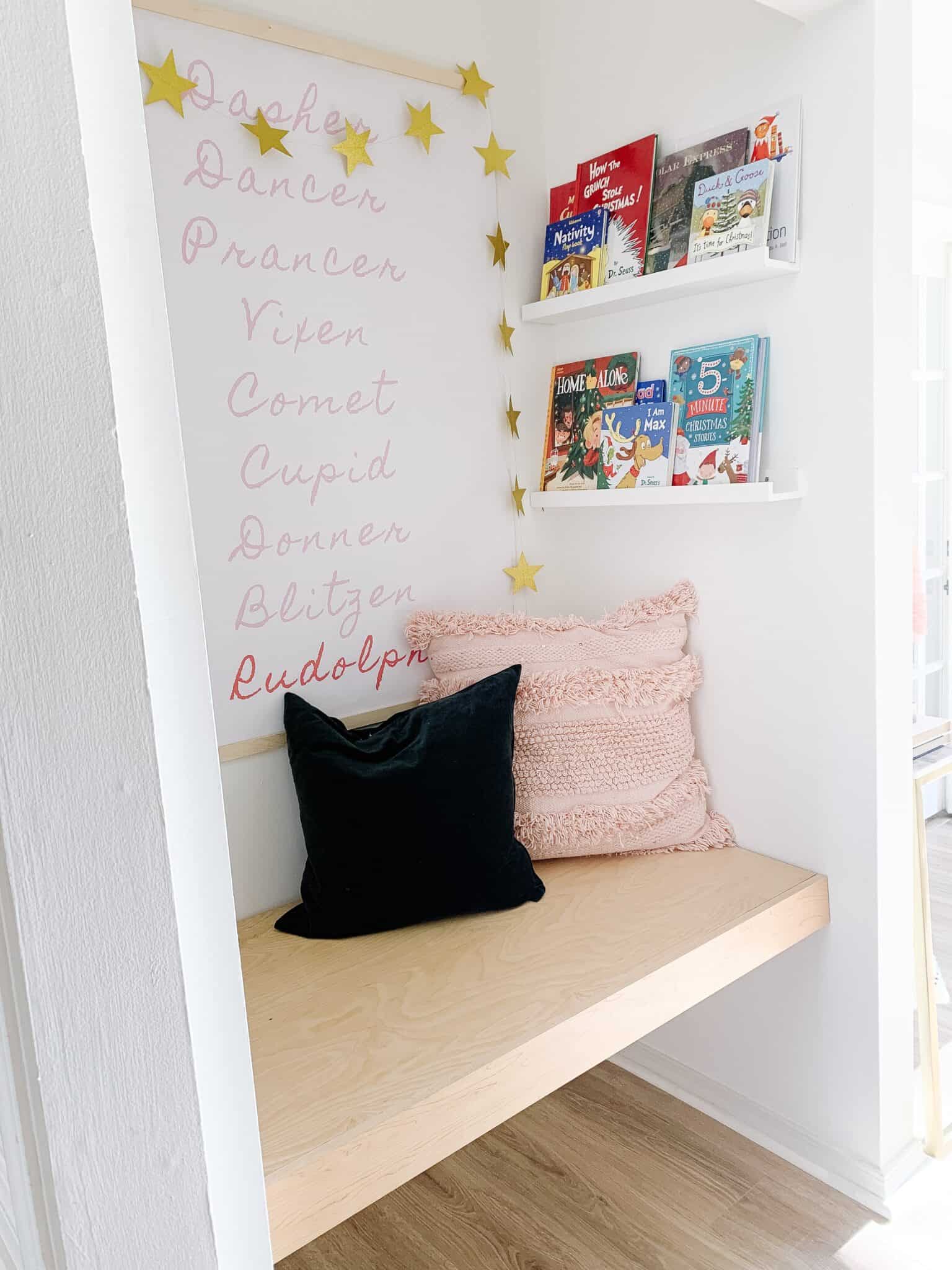 Christmas book nook