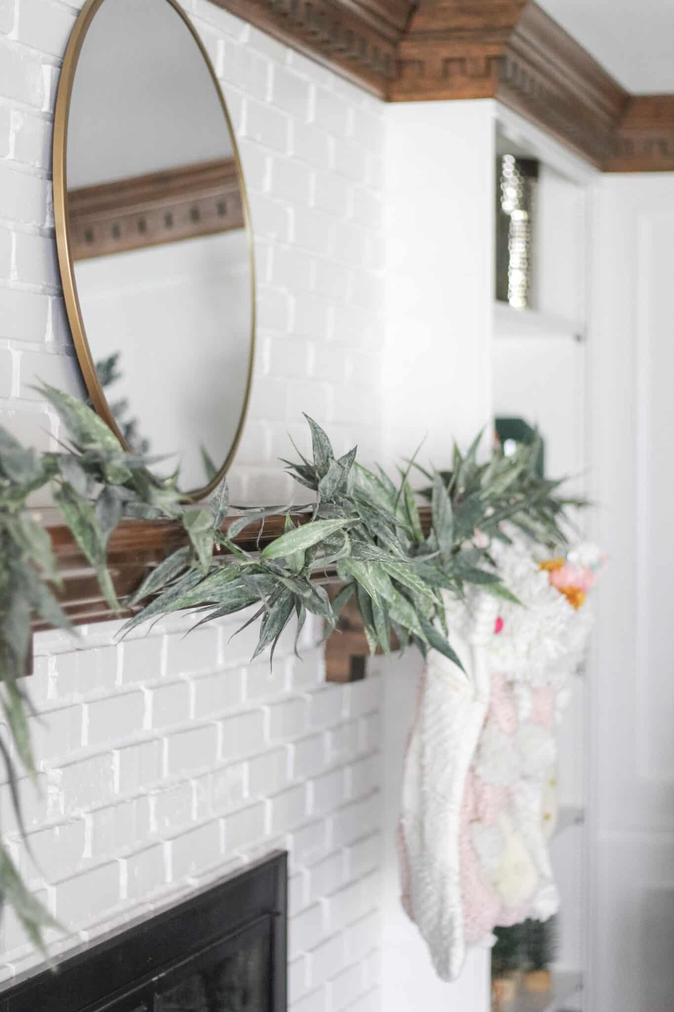 modern Christmas mantle