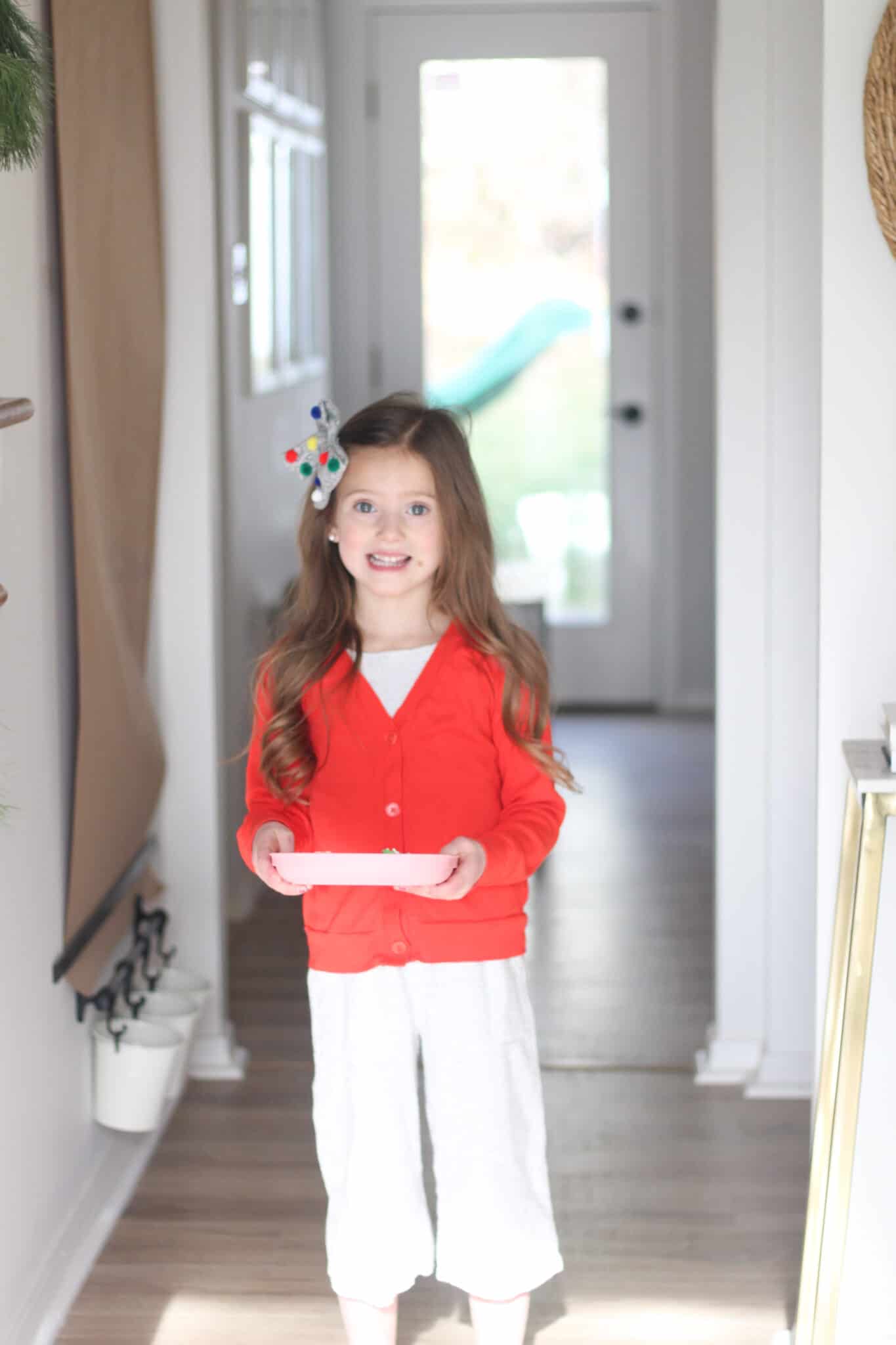 Little girl Delivering Cookies