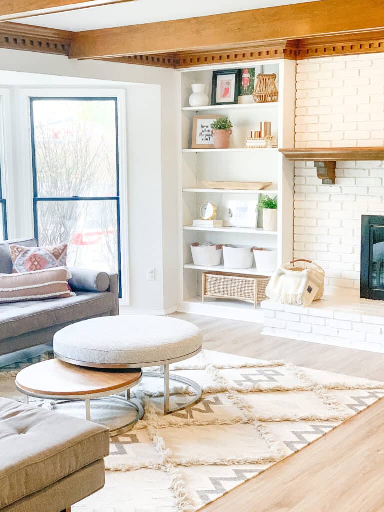 bright clean living room