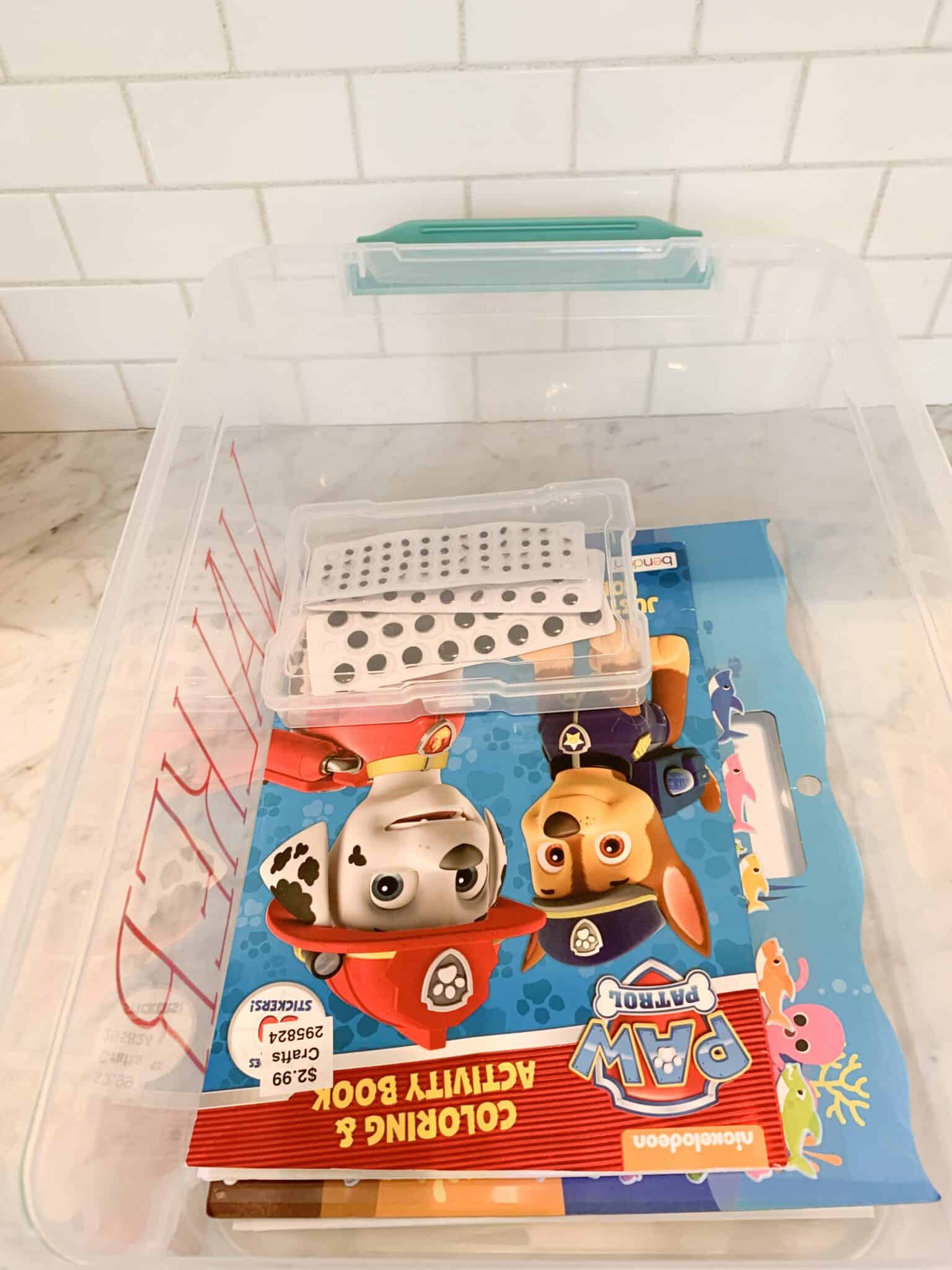 easy kids craft bin