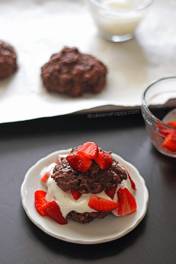 Chocolate strawberry shortcake