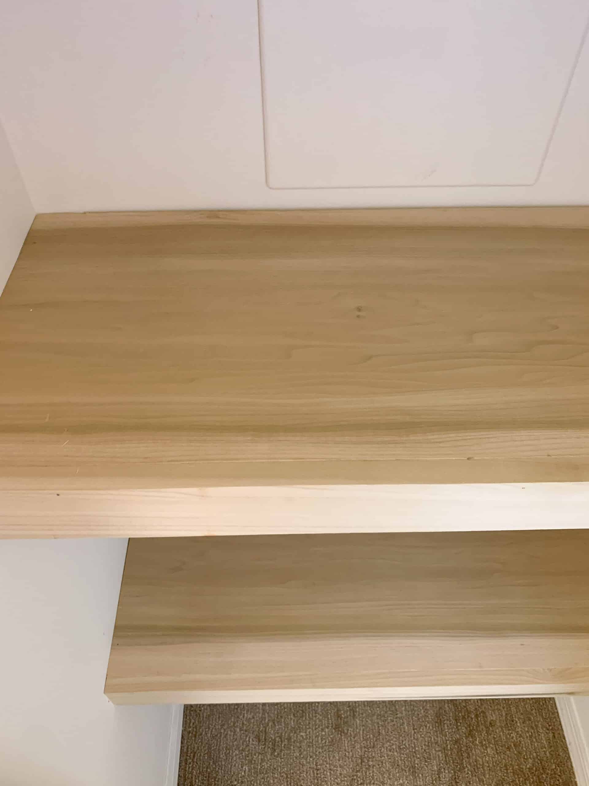 DIY Wood Closet shelves