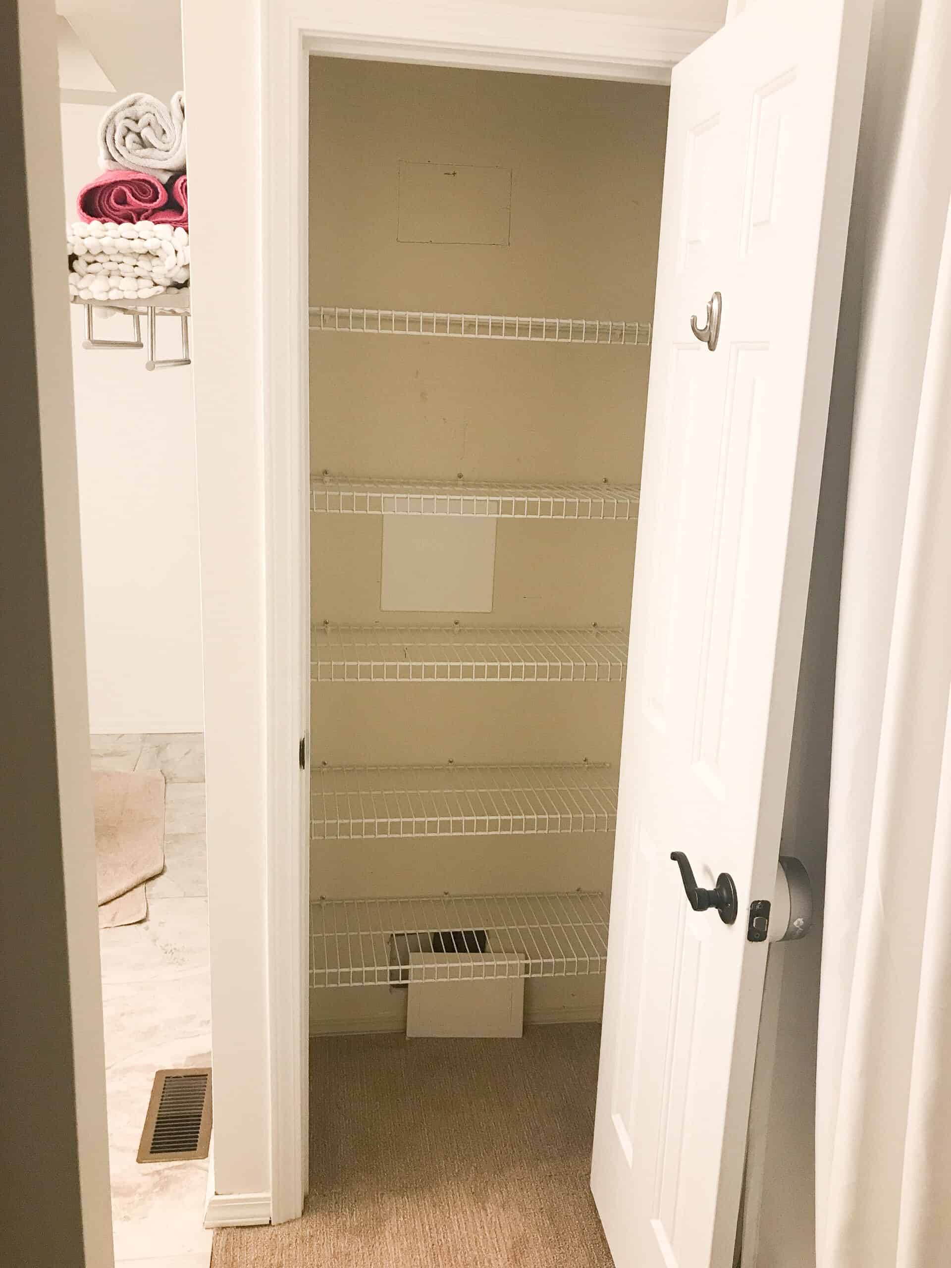 Before of closet makeover