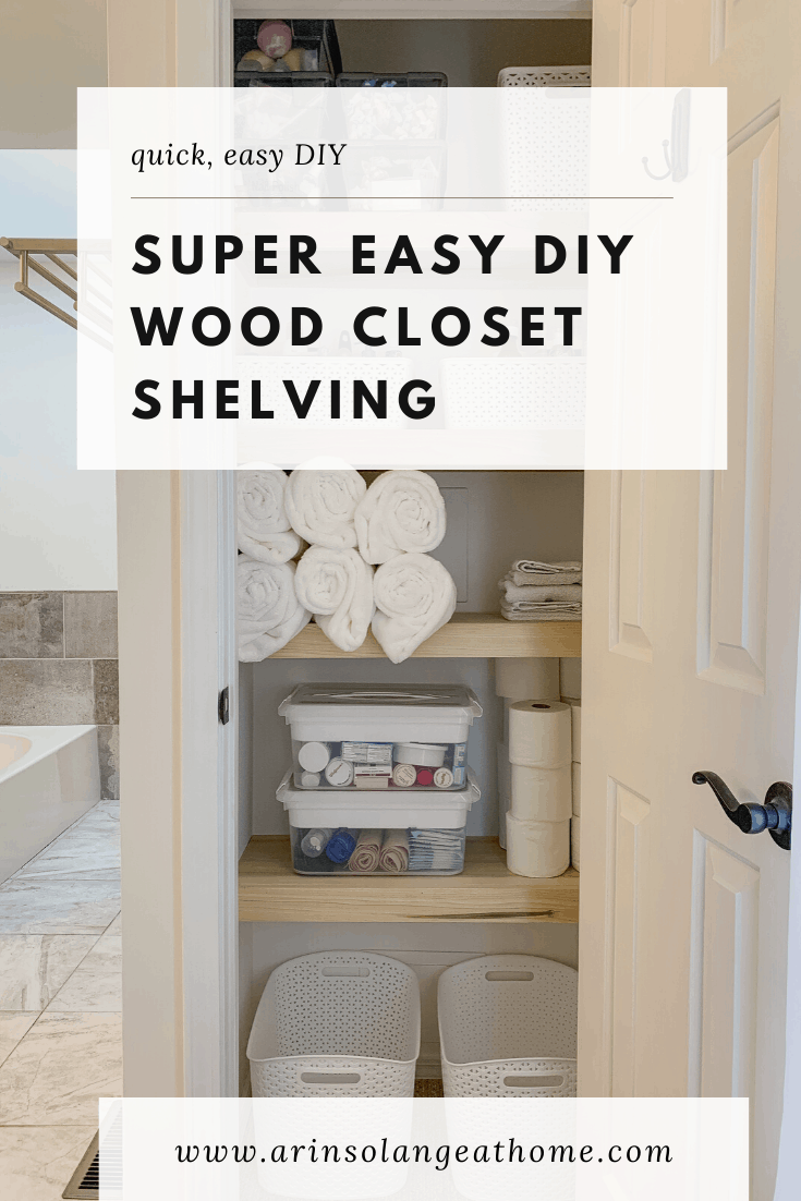 Easy DIY closet shelves - The Modest Makeover