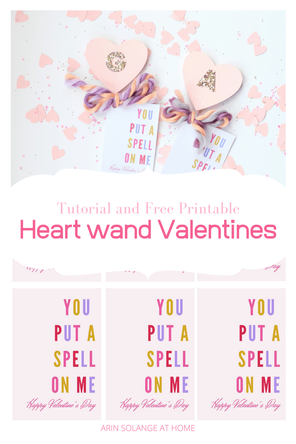 DIY Heart wand valentines