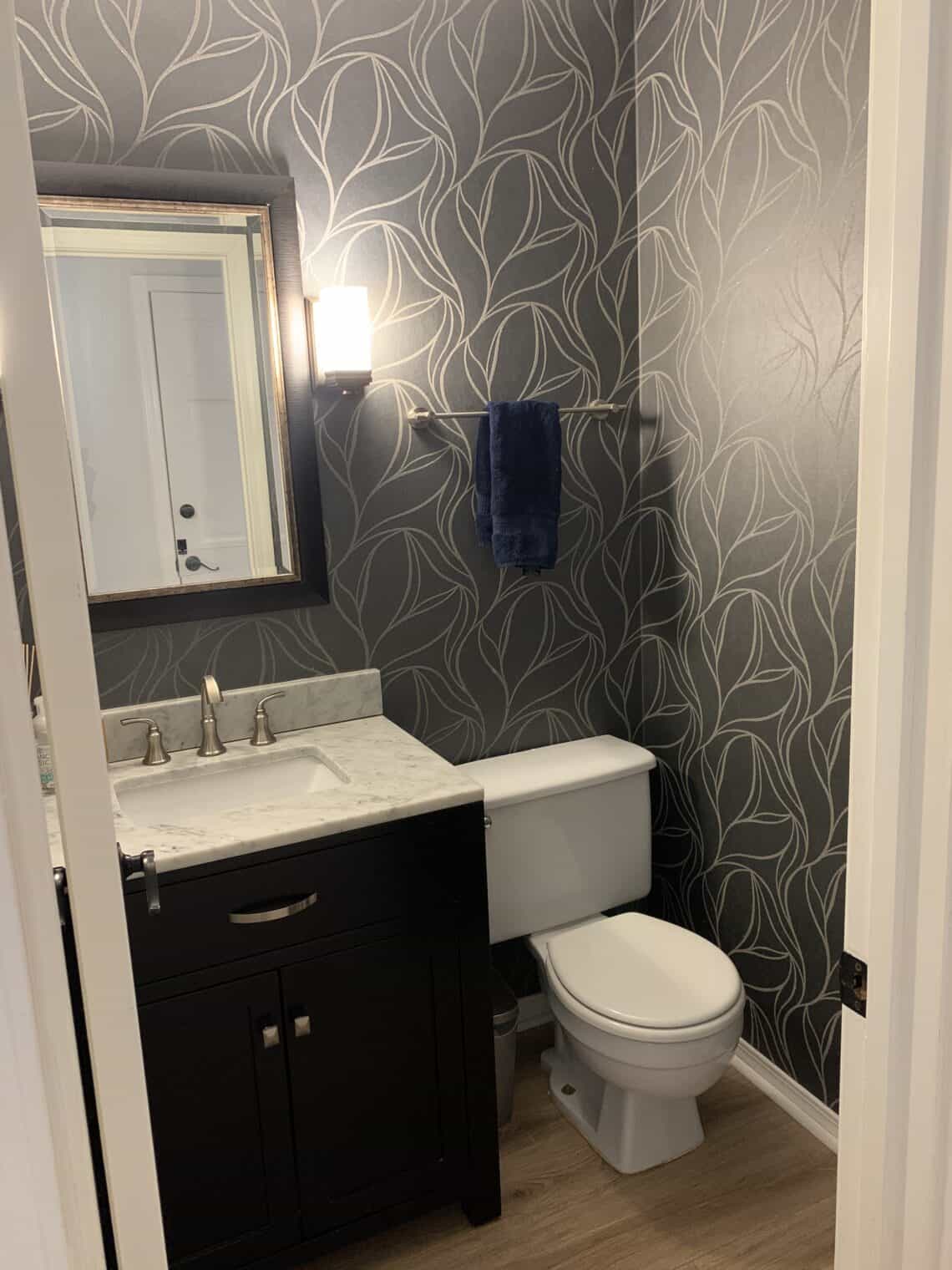 Bold Pink Powder Room arinsolangeathome