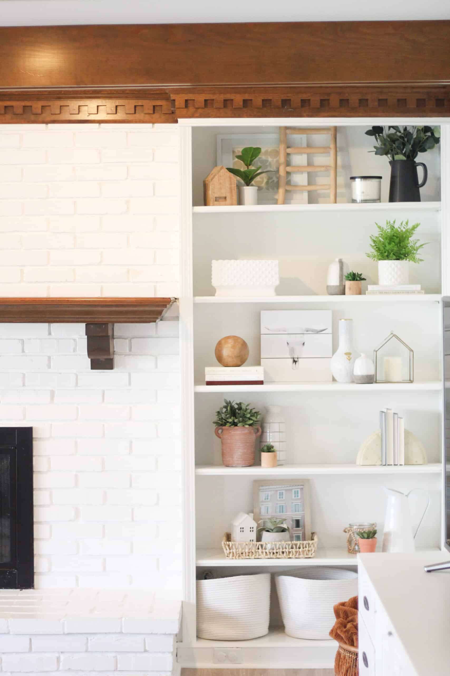 decorated shelving