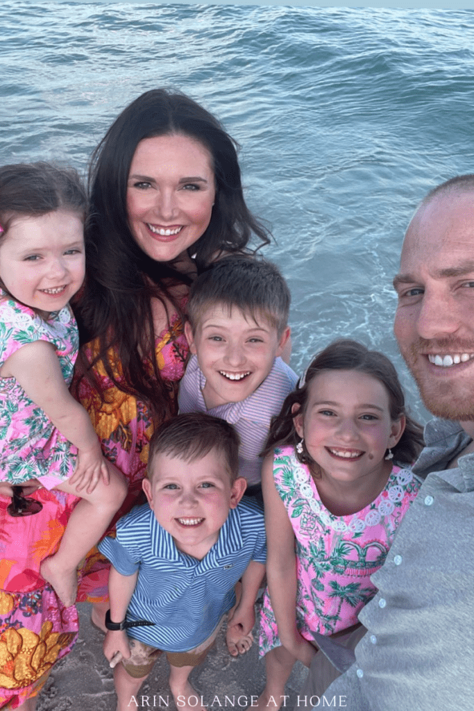 family on the beach 