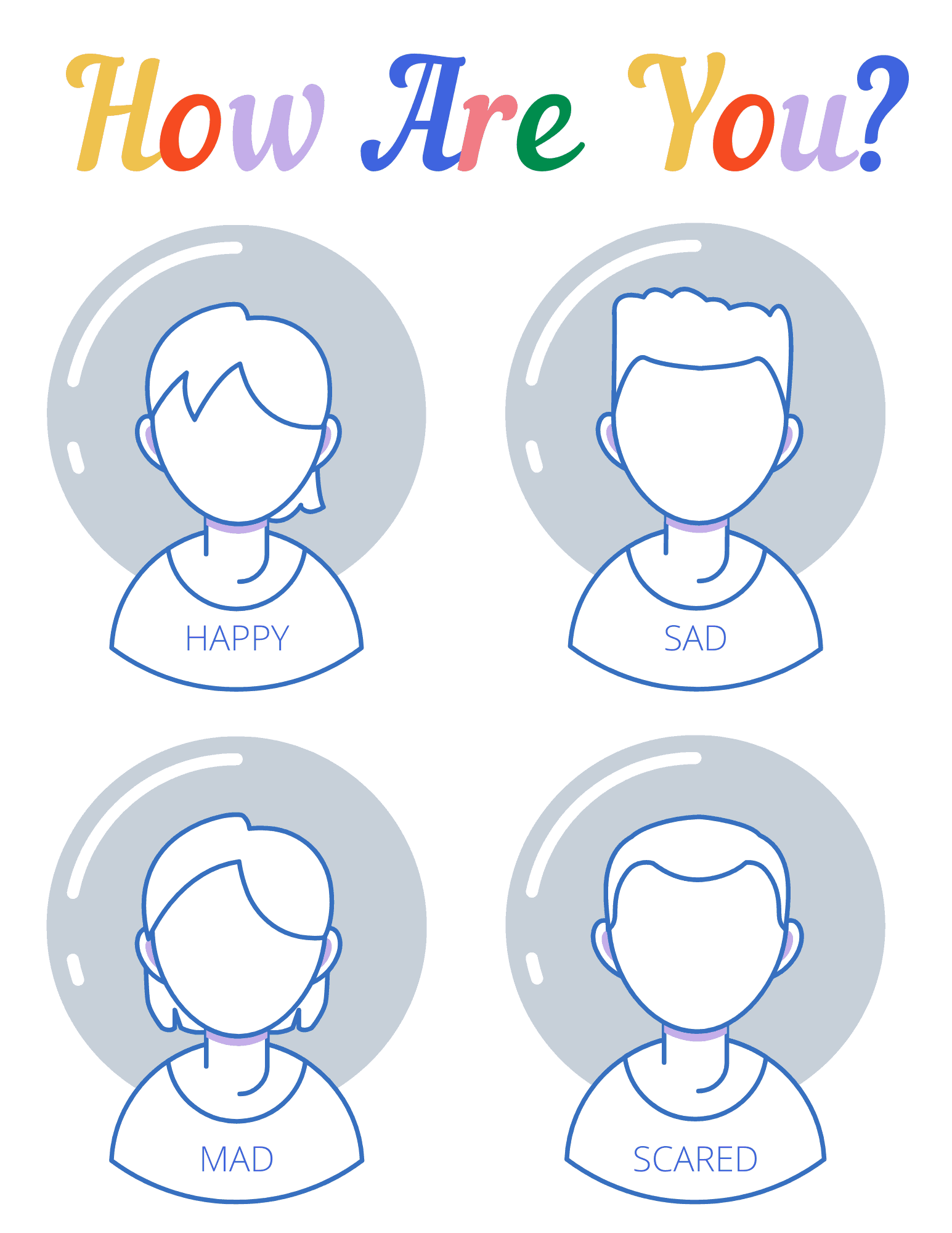 draw the emotions worksheet 