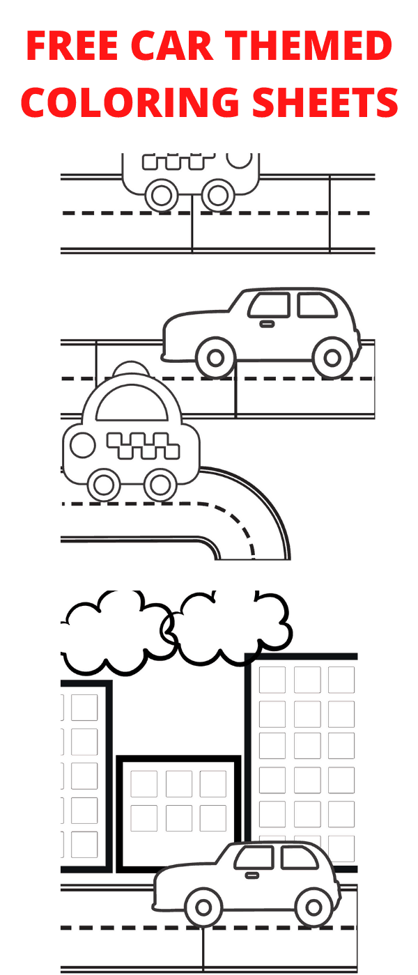 free car themed coloring sheets