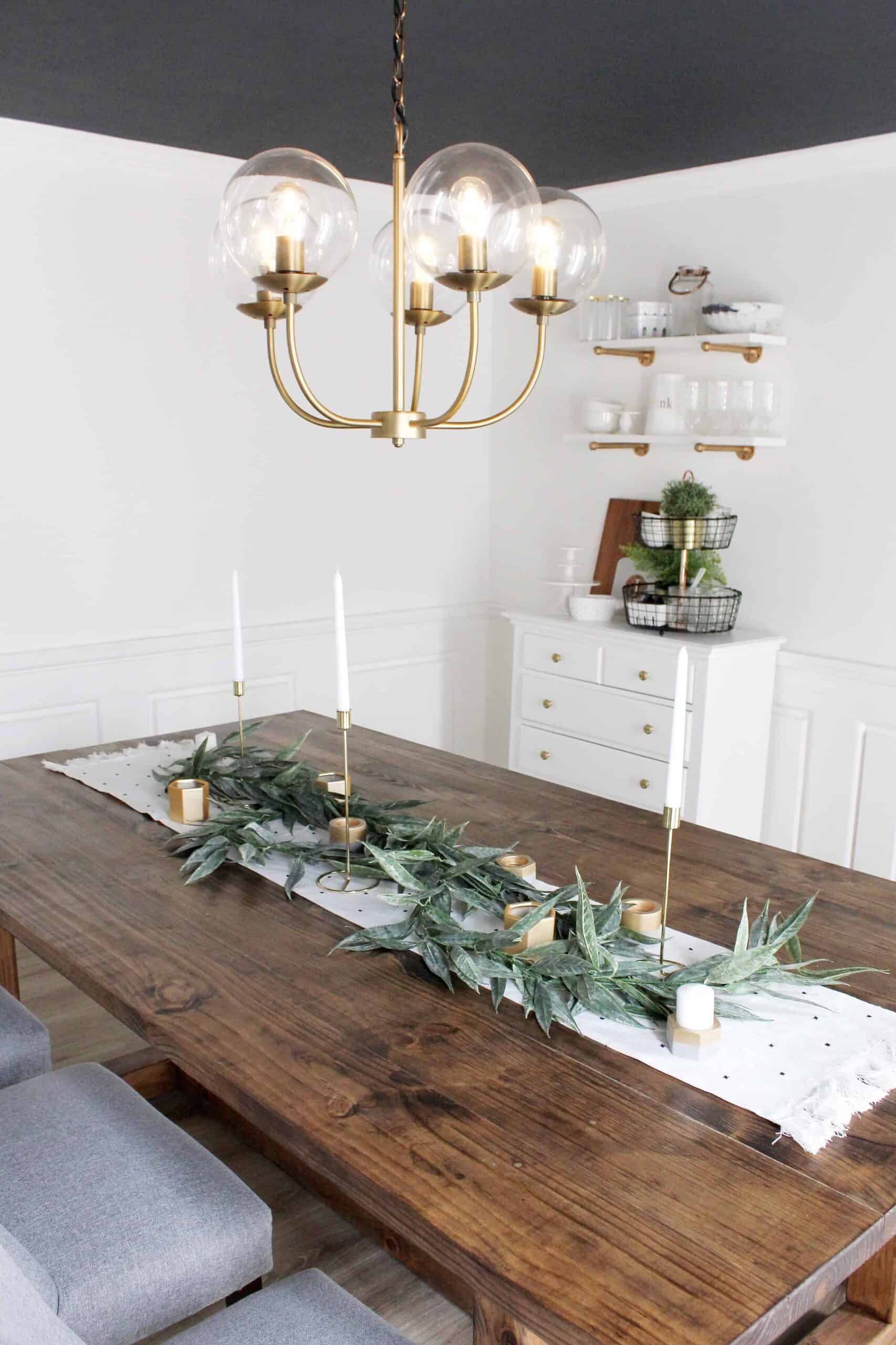 Dining room with modern furniture