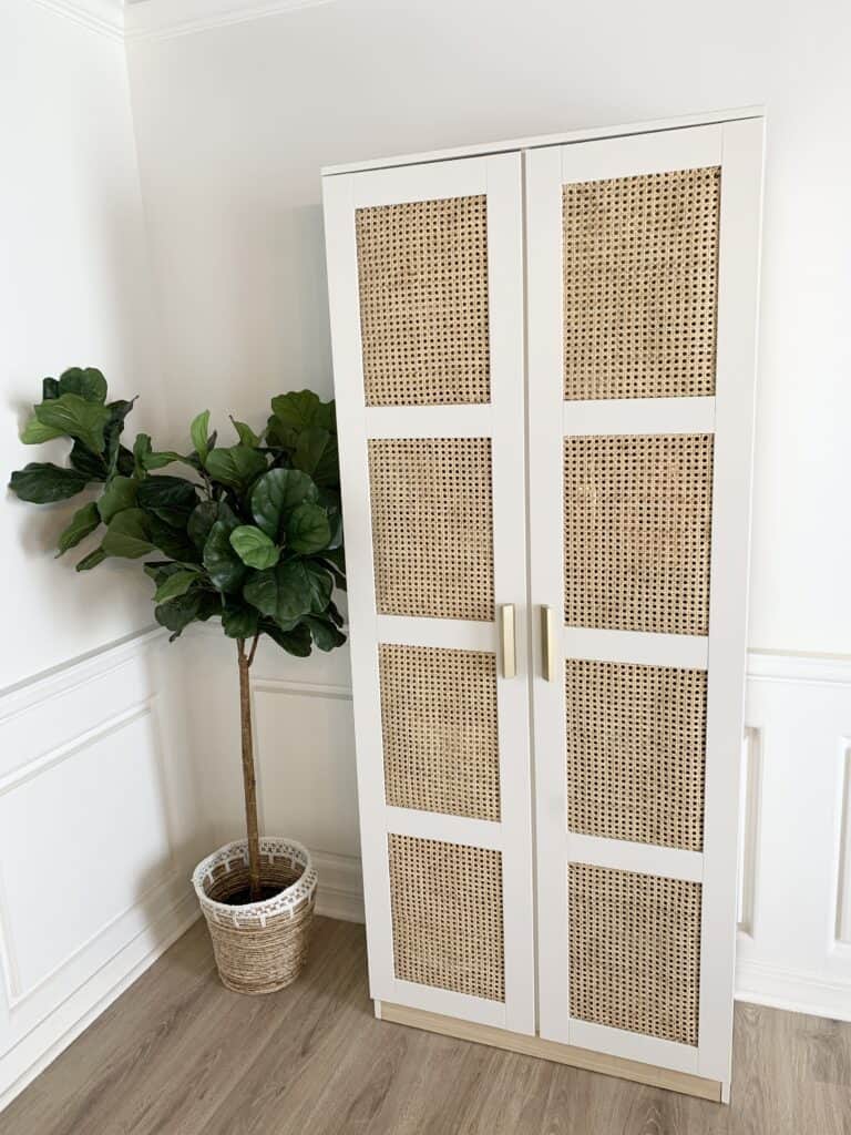 DIY Cane Closet Doors