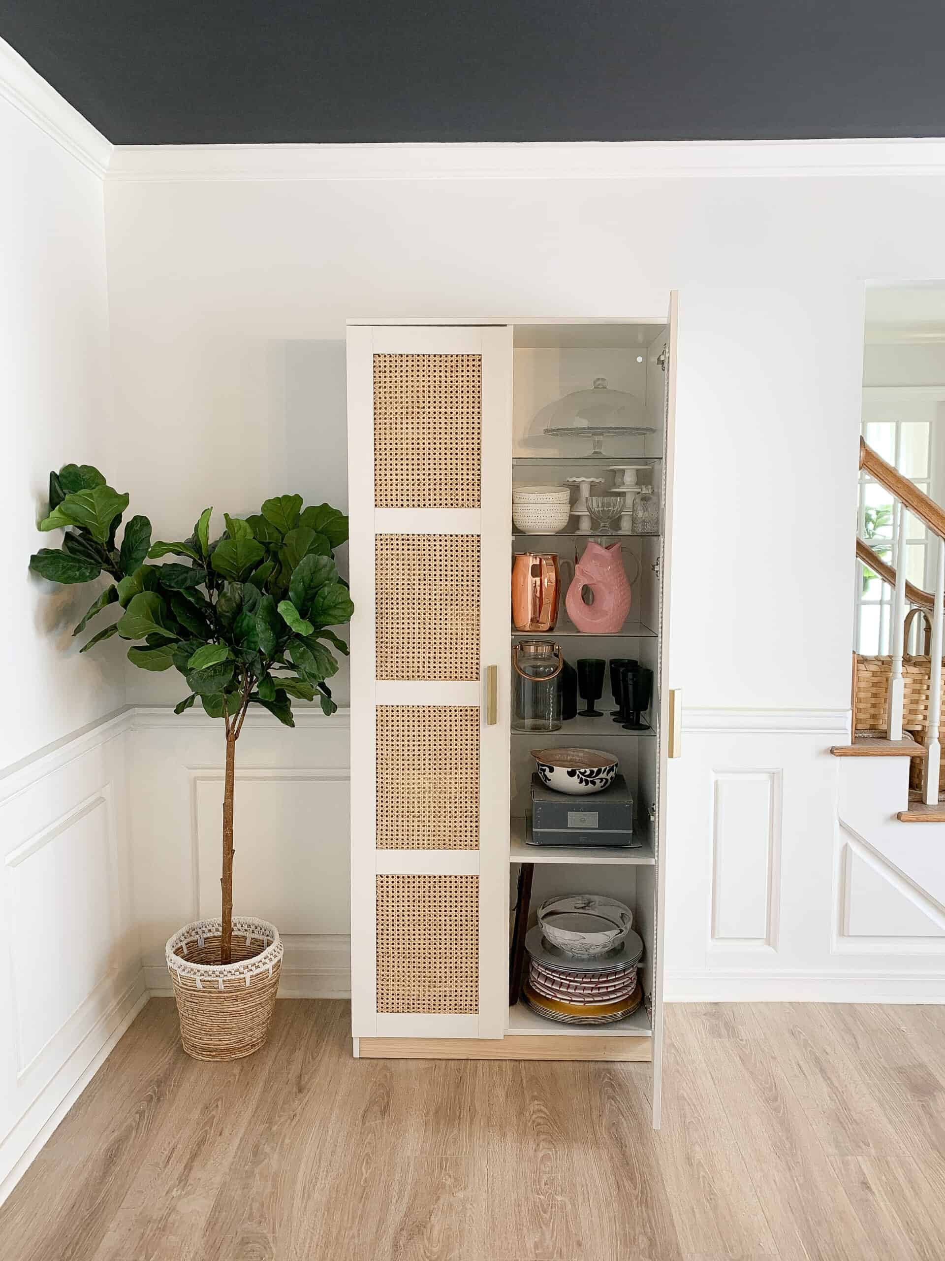 Brimnes cabinet with store doors white