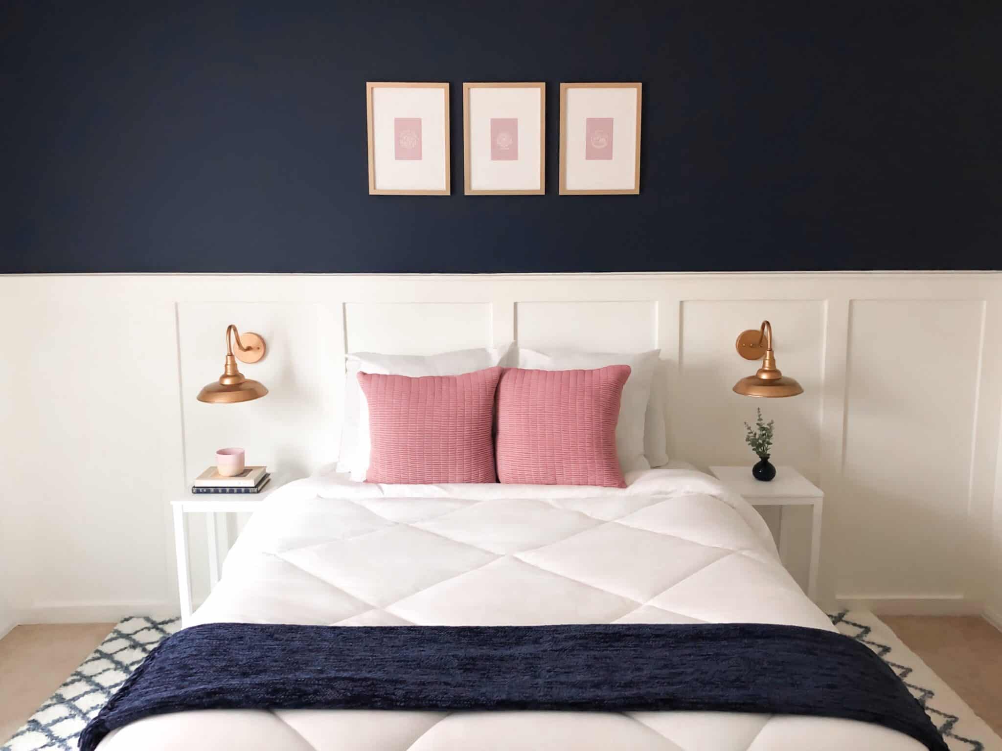 Navy Blue Master Bedroom 