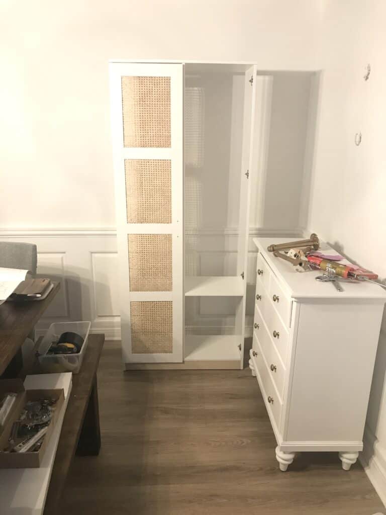 IKEA Brimnes Cabinet with cane doors - only one door on