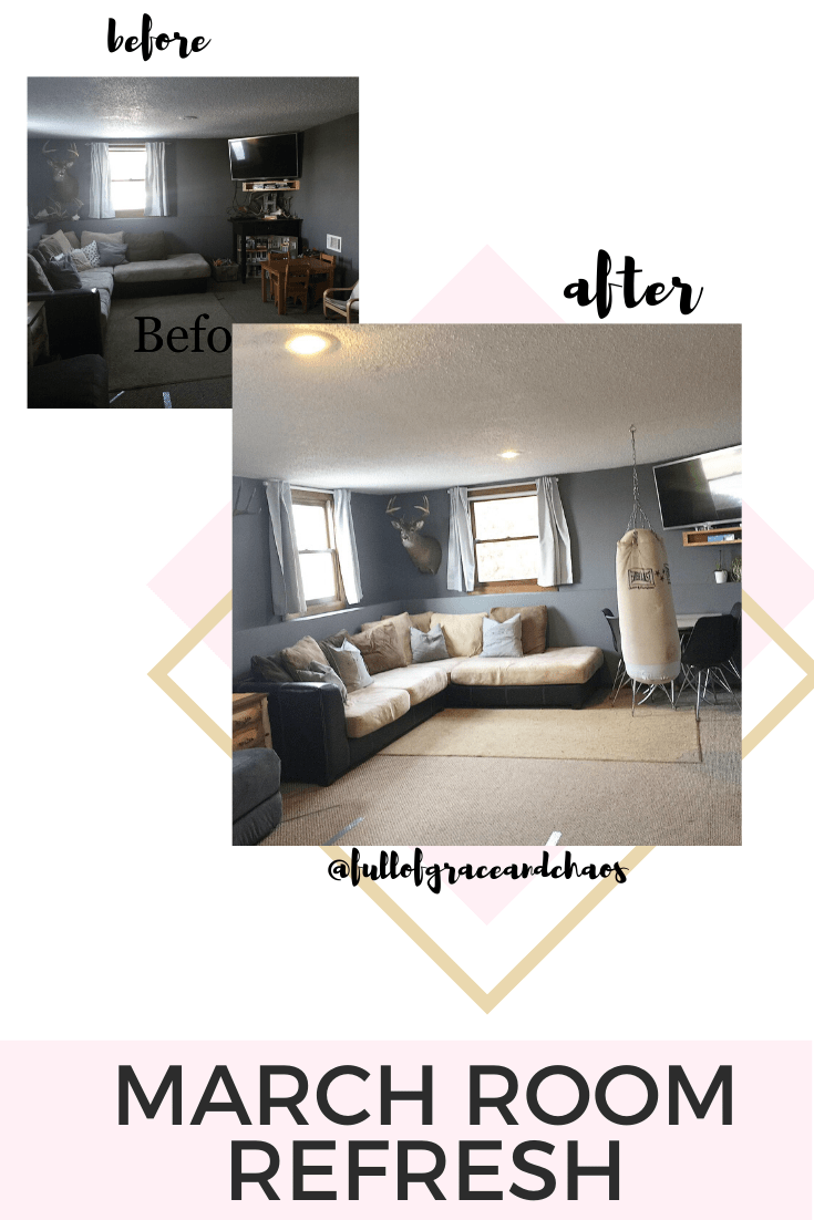 basement decor before and after