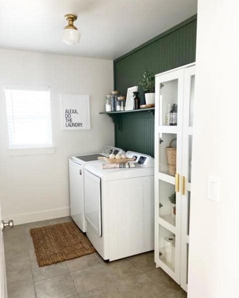 Ikea cabinet In laundry room