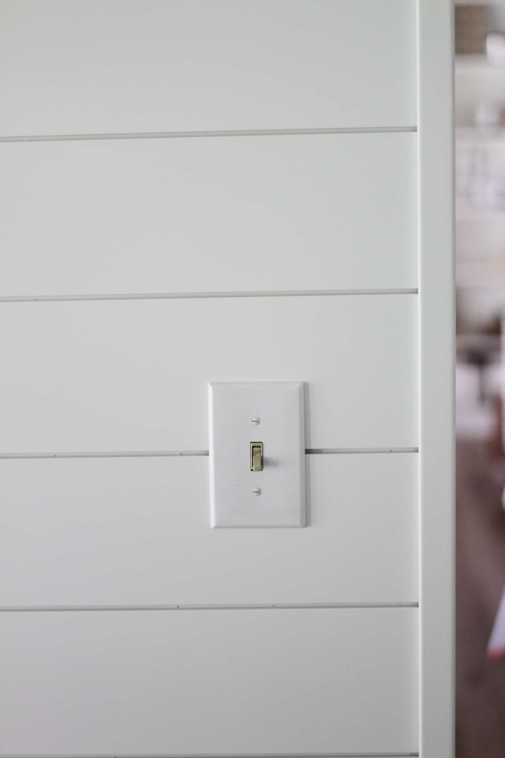 corners on a shiplap wall