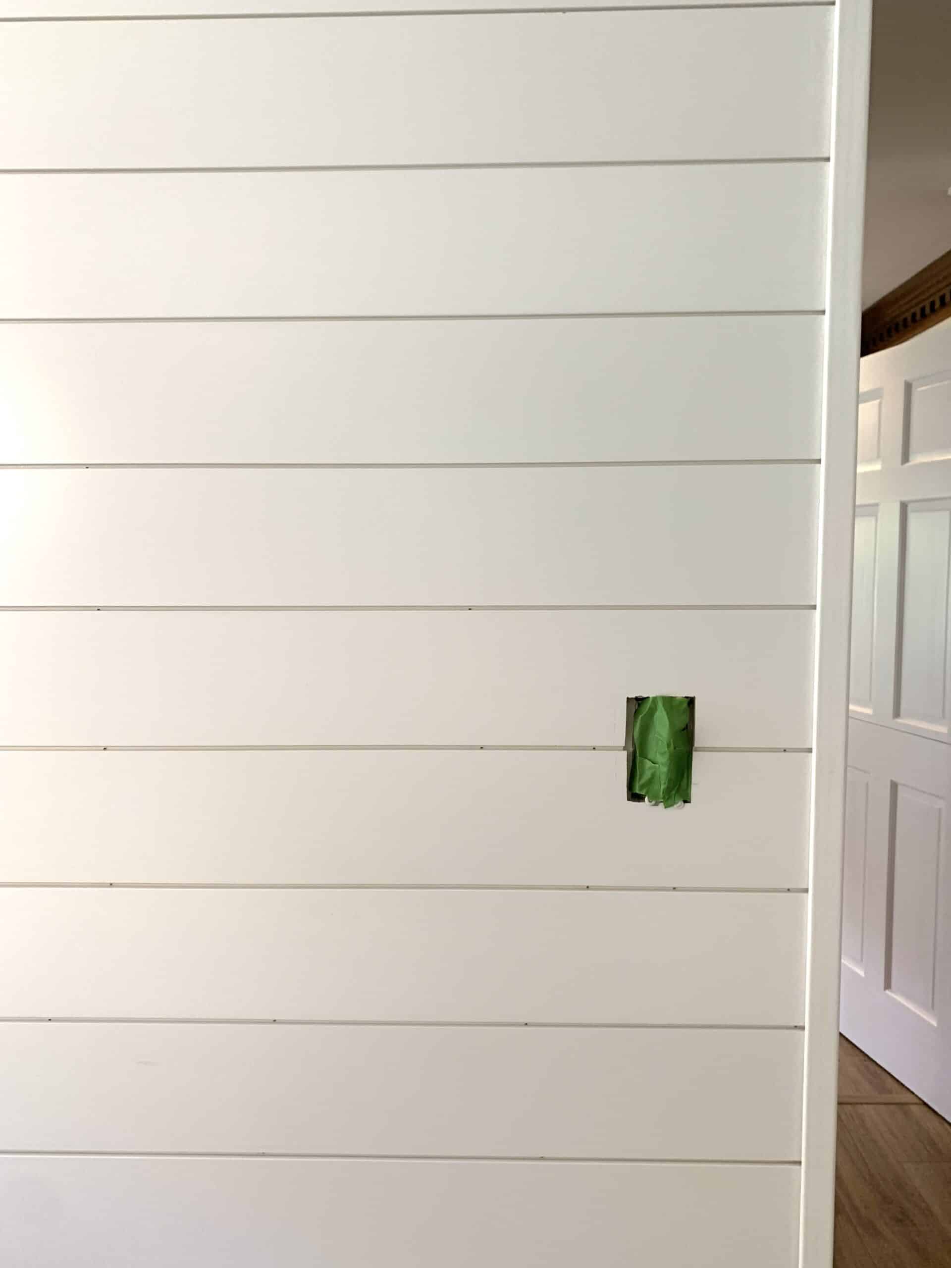 painting a shiplap wall