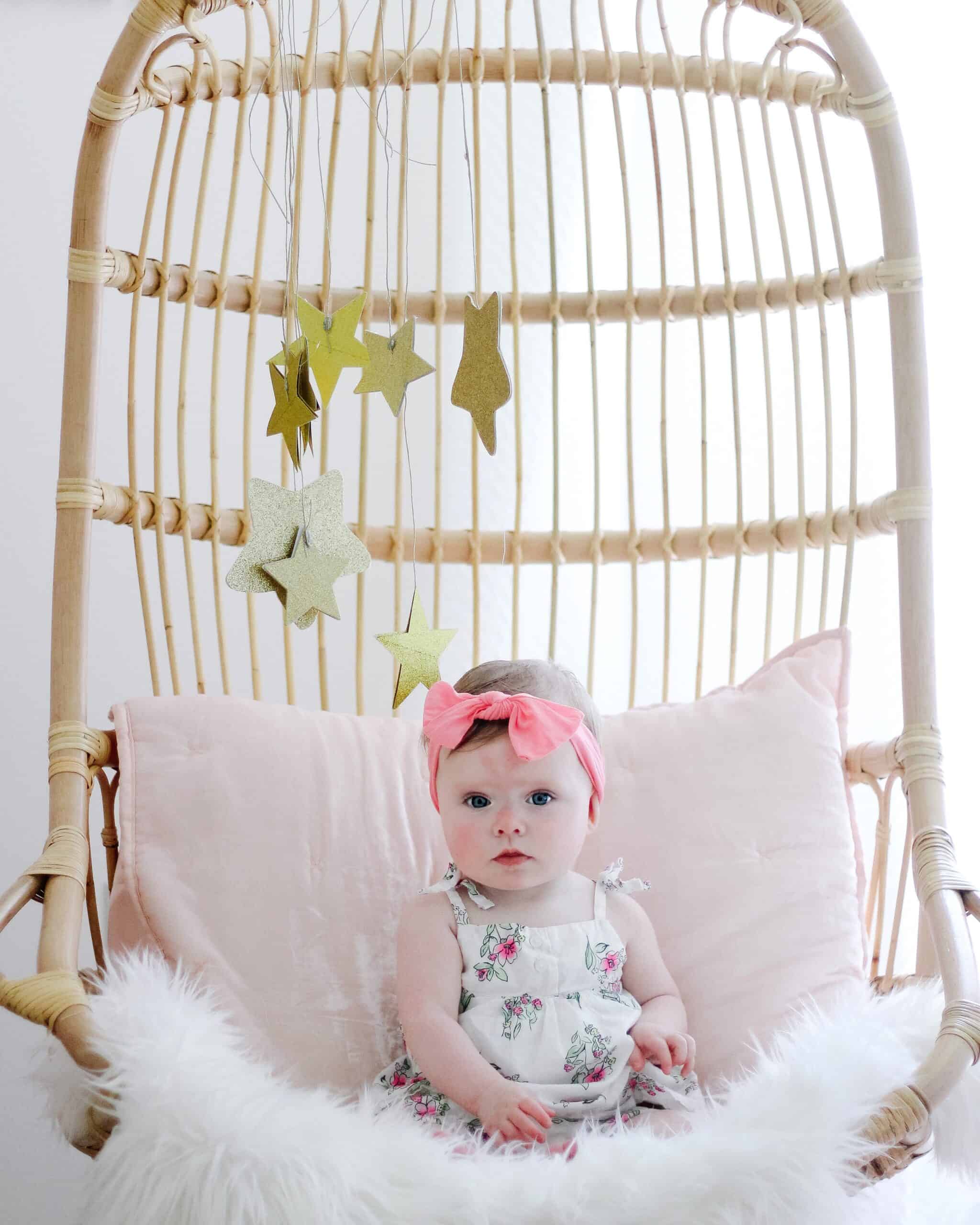 baby girl in Serena and Lily Chair