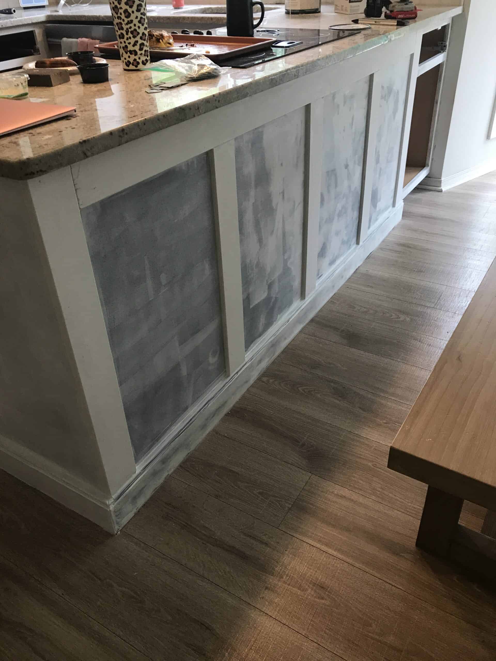 added trim to kitchen island