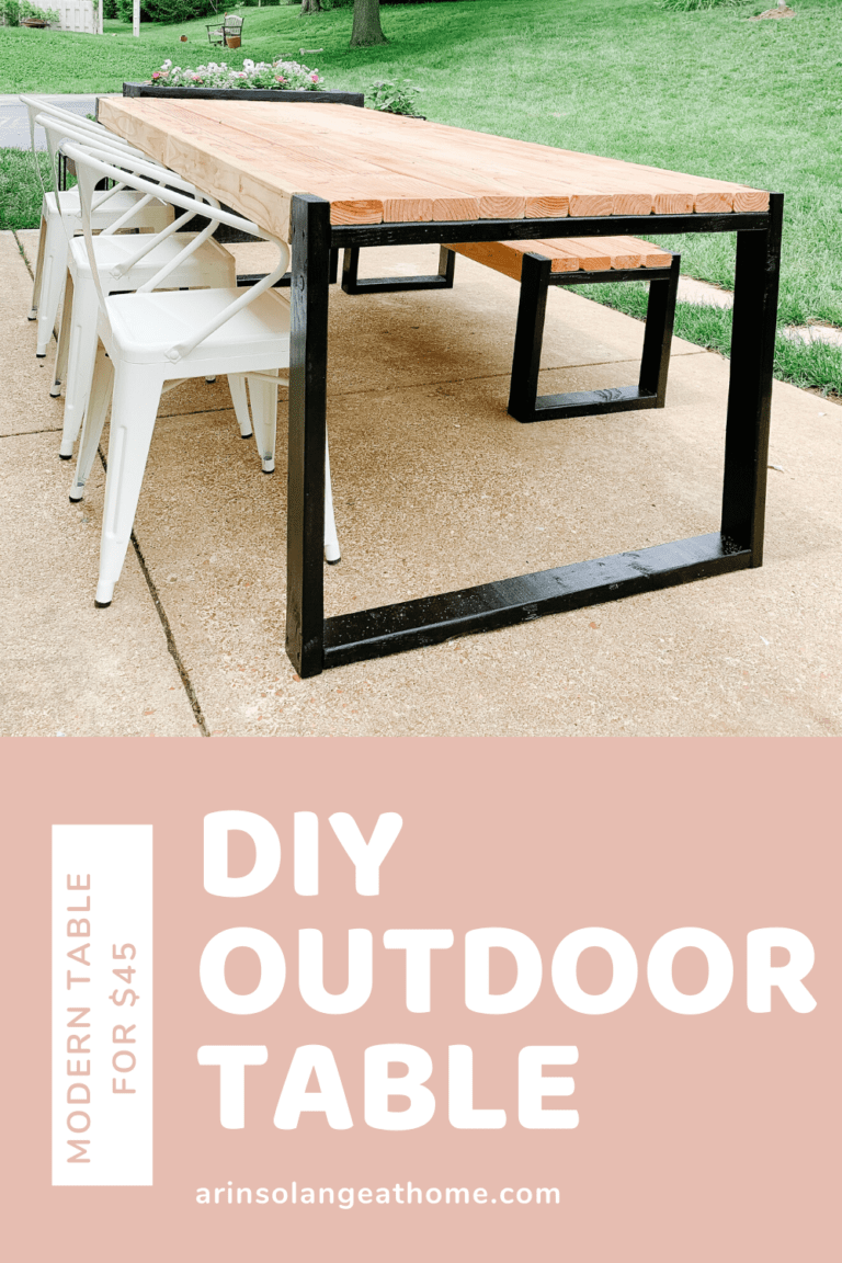 Easy DIY Outdoor Table arinsolangeathome