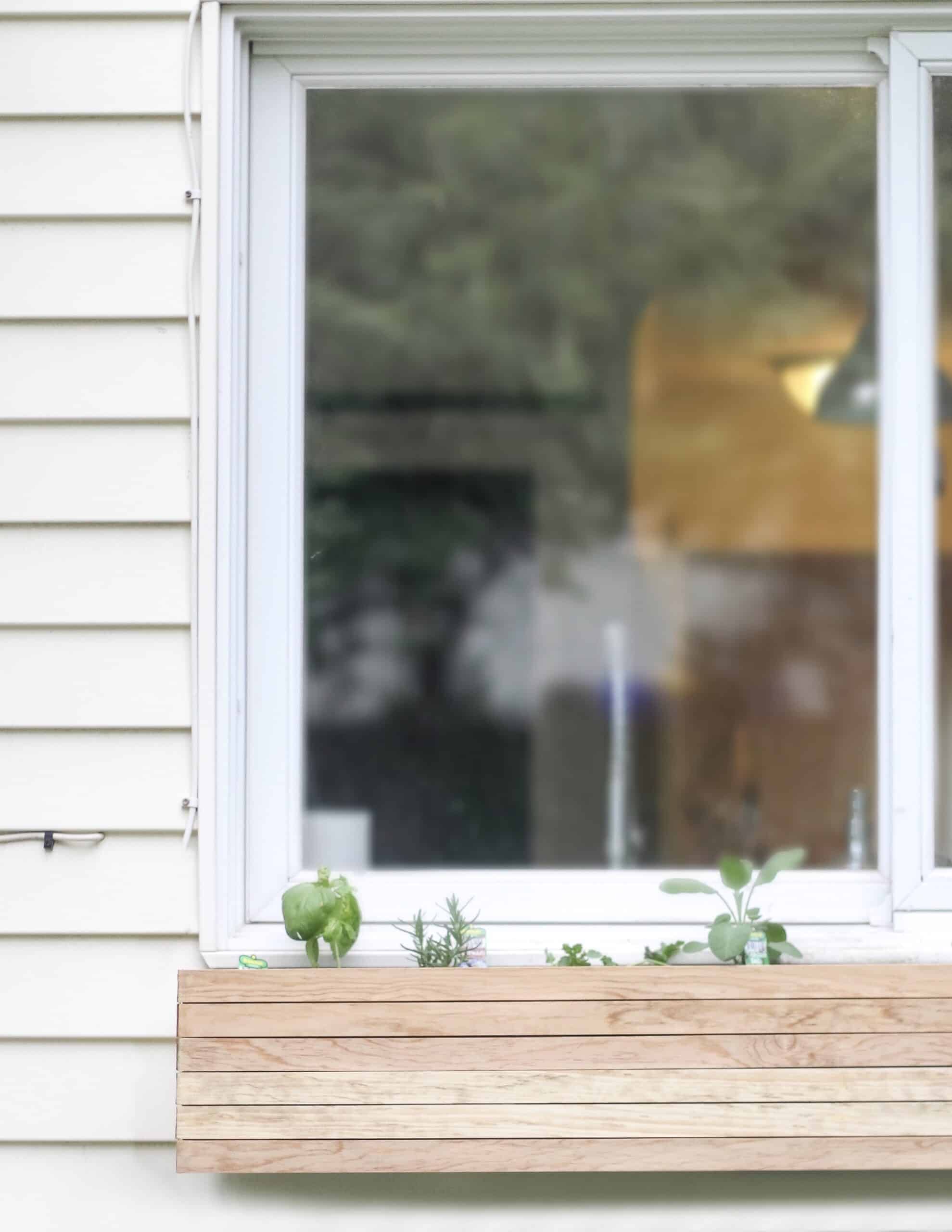 DIY Planter Box on house