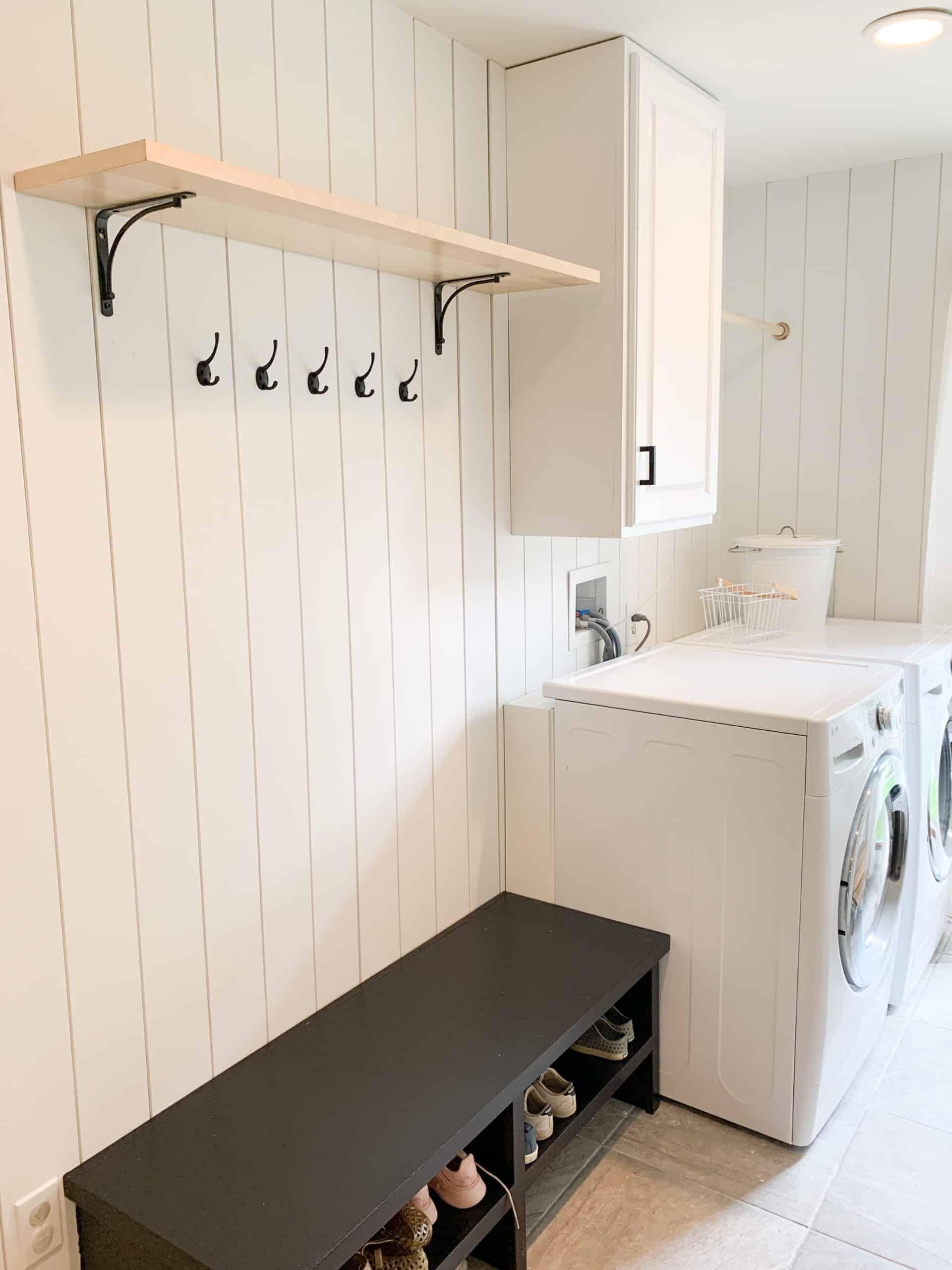 Laundry Room with Vertical Shiplap