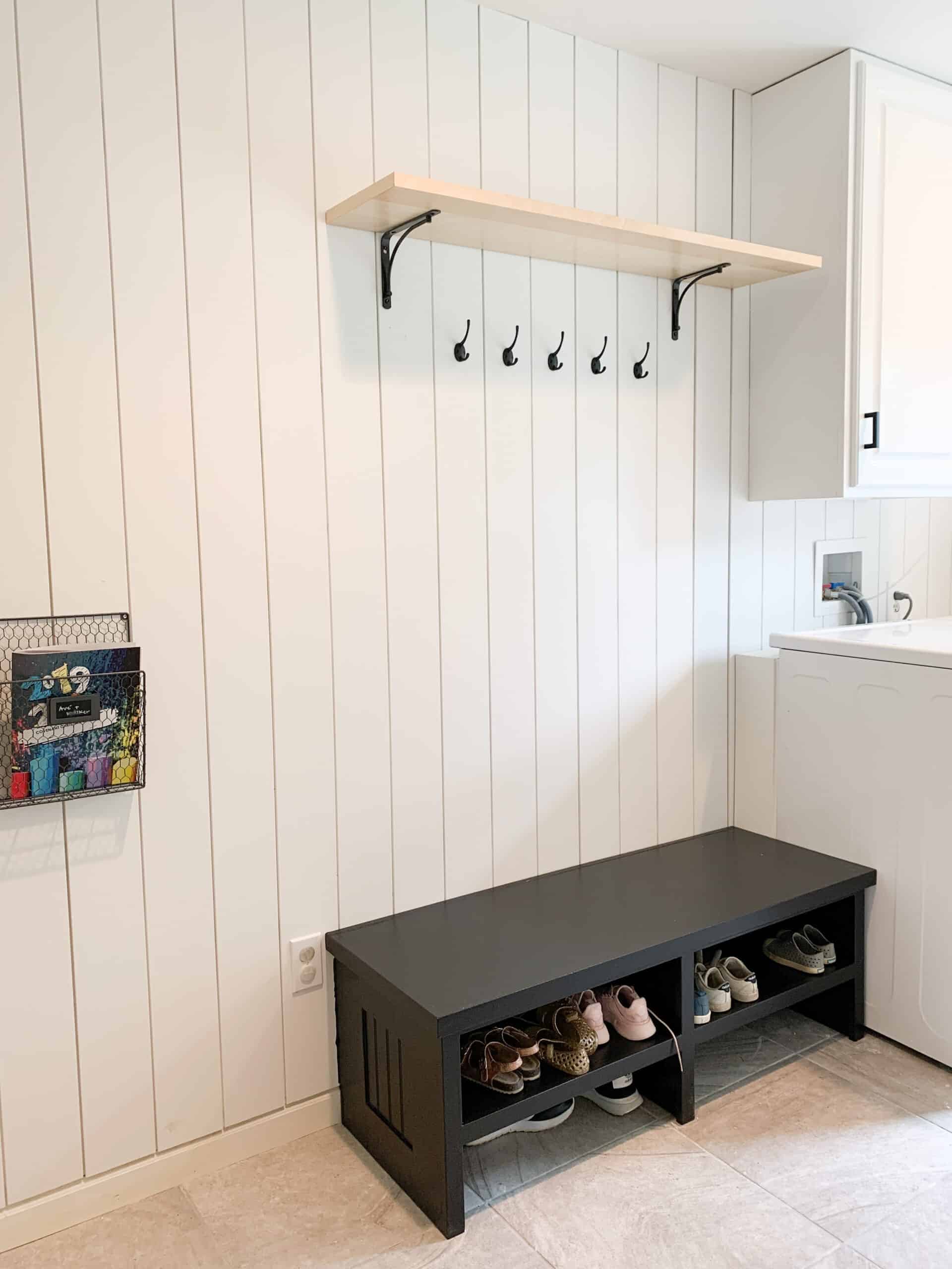 vertical shiplap in laundry room 