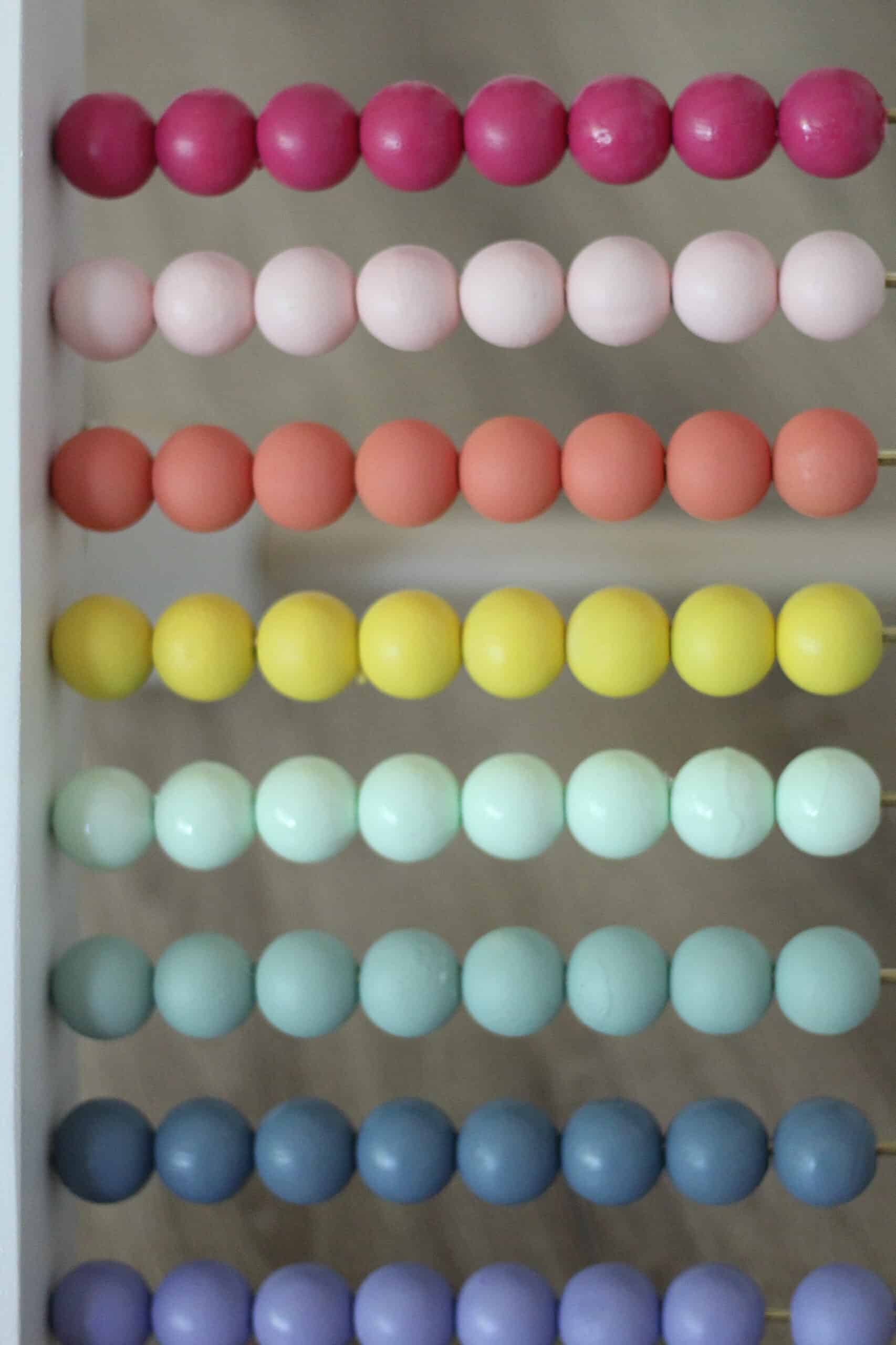 rainbow colored abacus baby toy