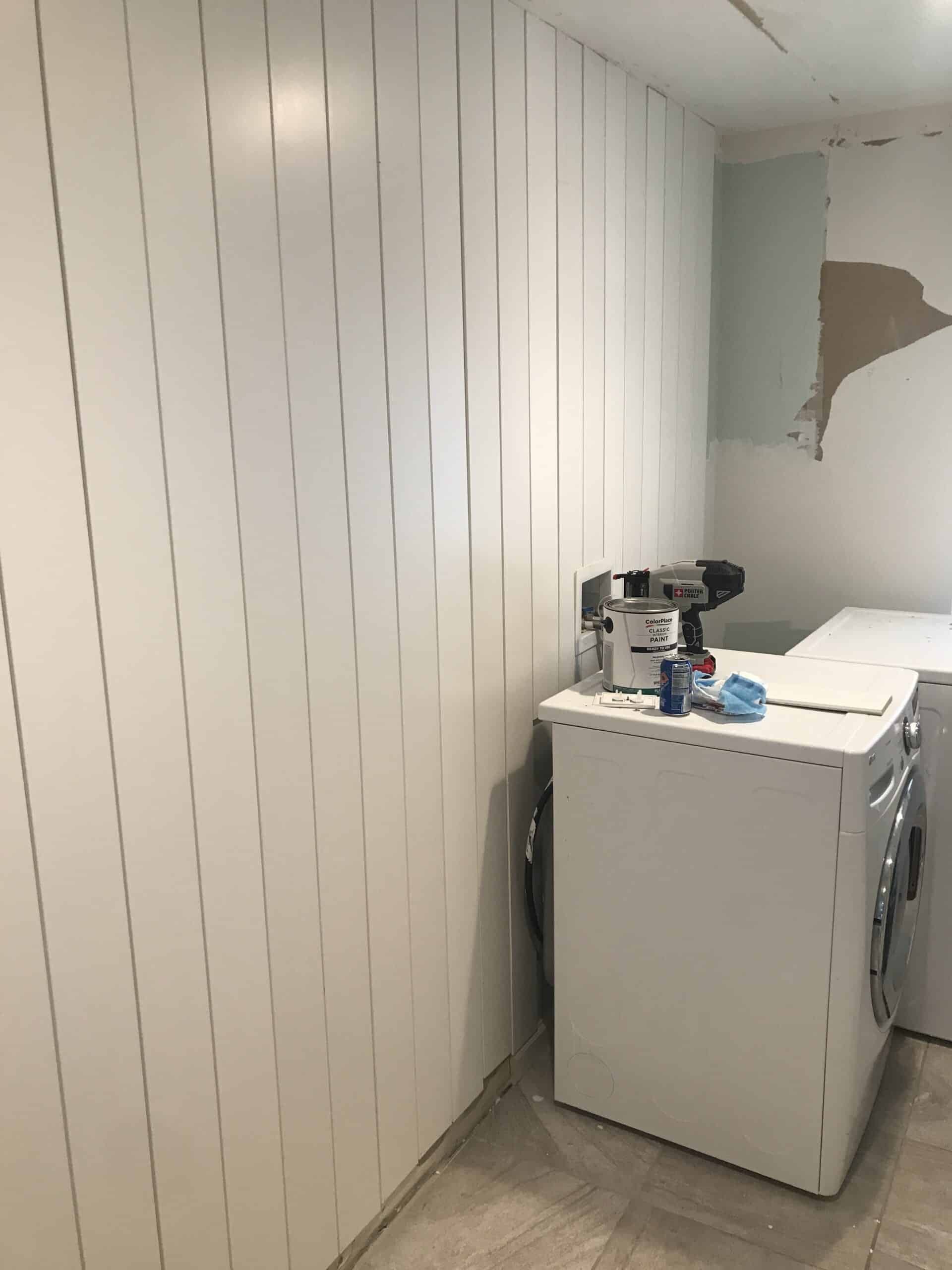 Vertical Shiplap Laundry Room