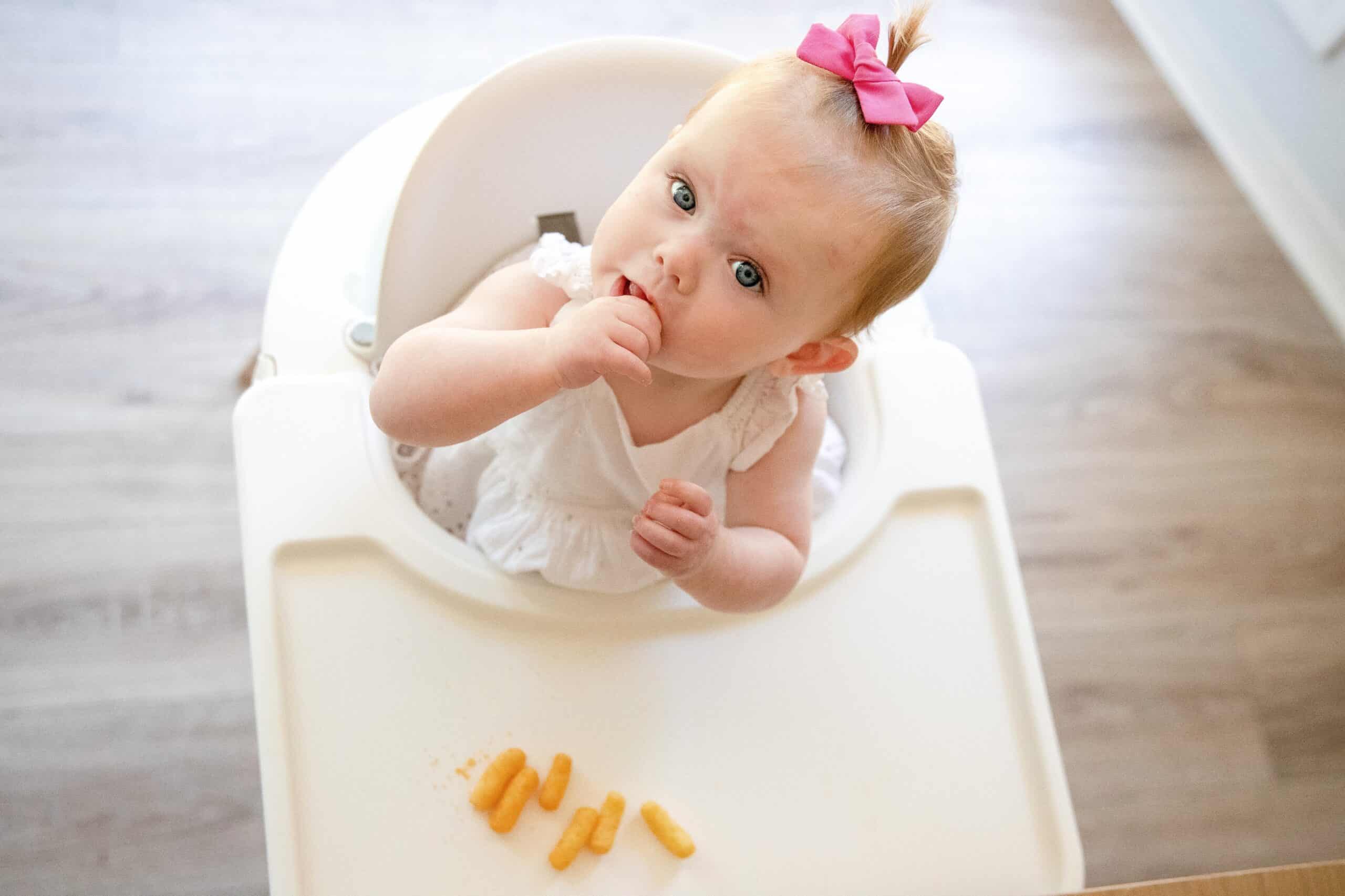 baby girl eating 