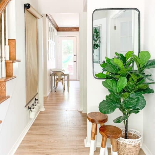 small entry way with Serena and Lily nesting stools