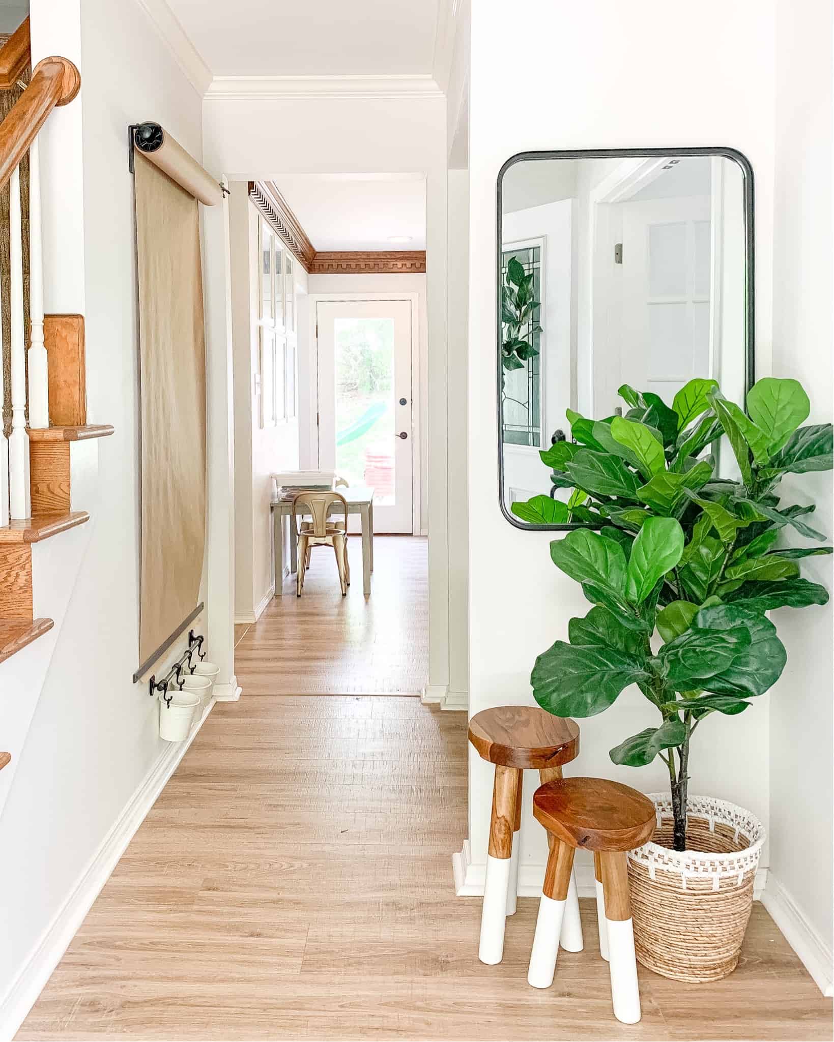 small entry way with Serena and Lily nesting stools