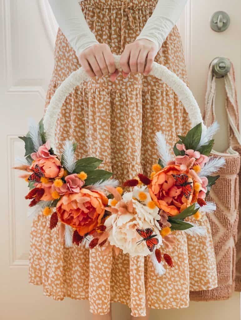 diy floral wreath for fall