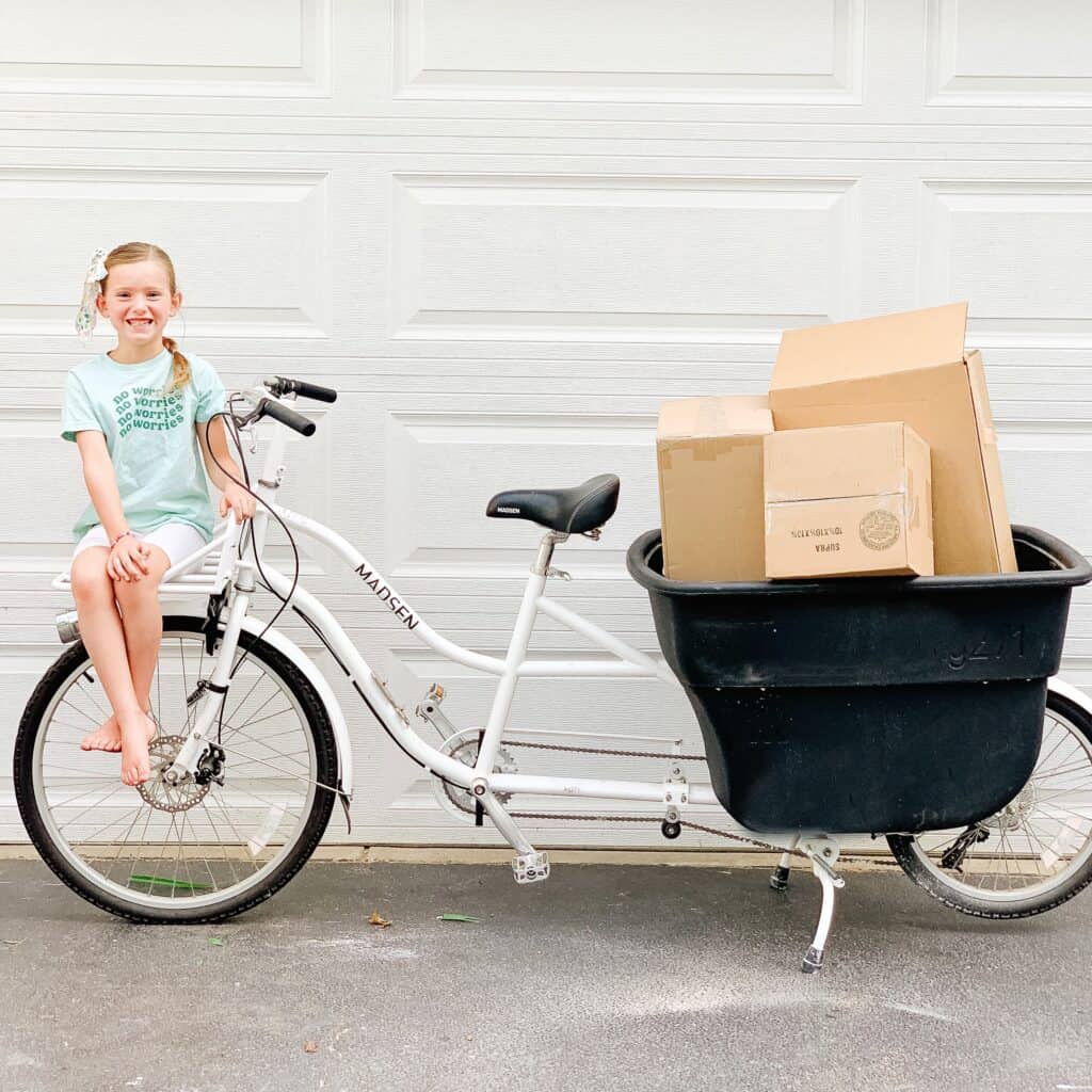 little girl on Madsen cycle 