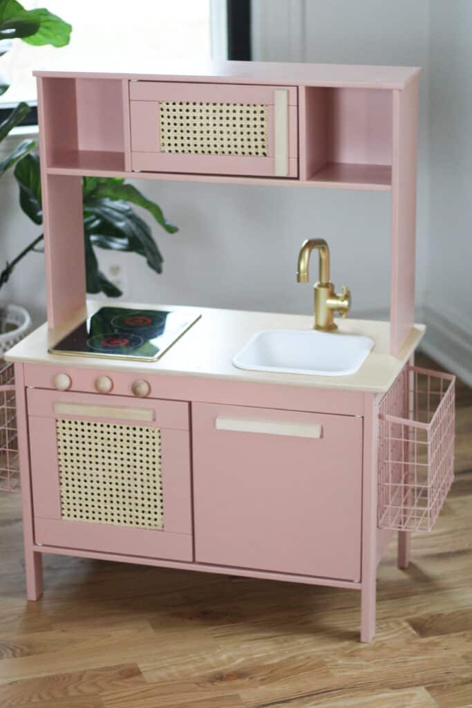 pink Ikea play kitchen