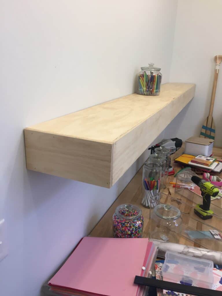 large floating shelf